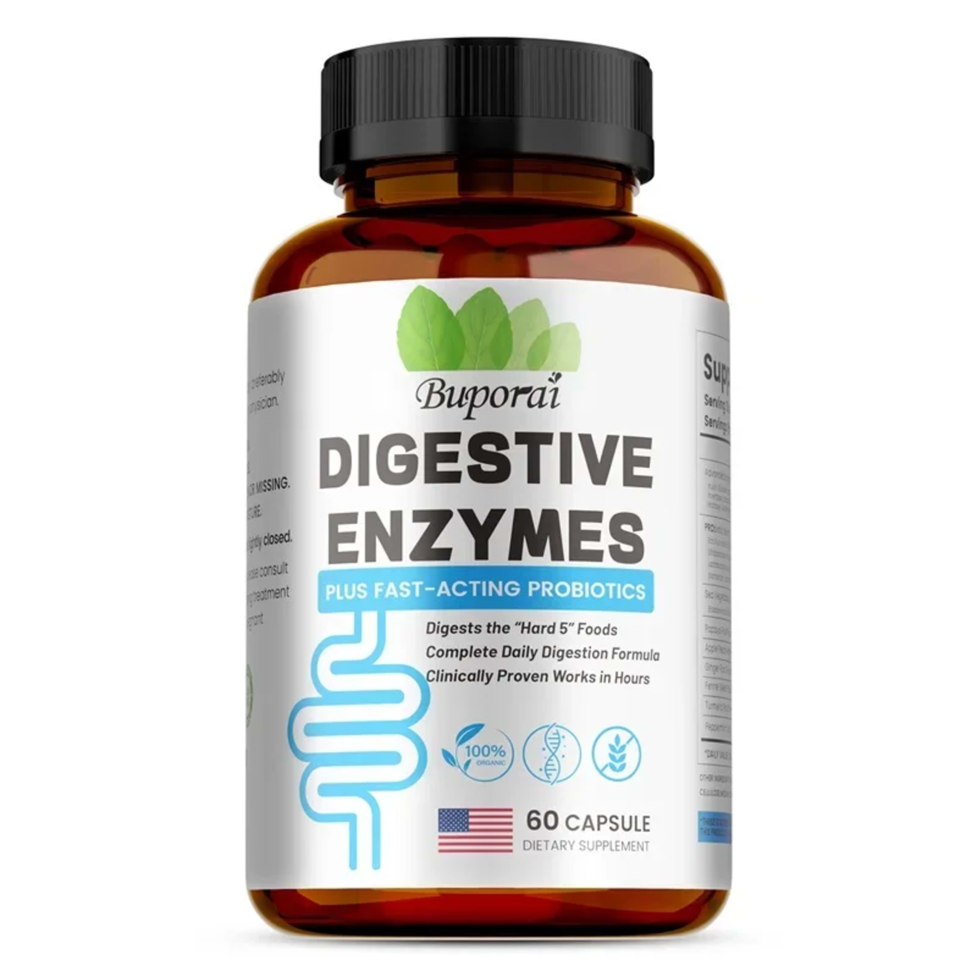 Digestive Enzymes Supplement - Digestion and Intestinal Health for Adults Men and Women, Promotes Nutrient Absorption 9