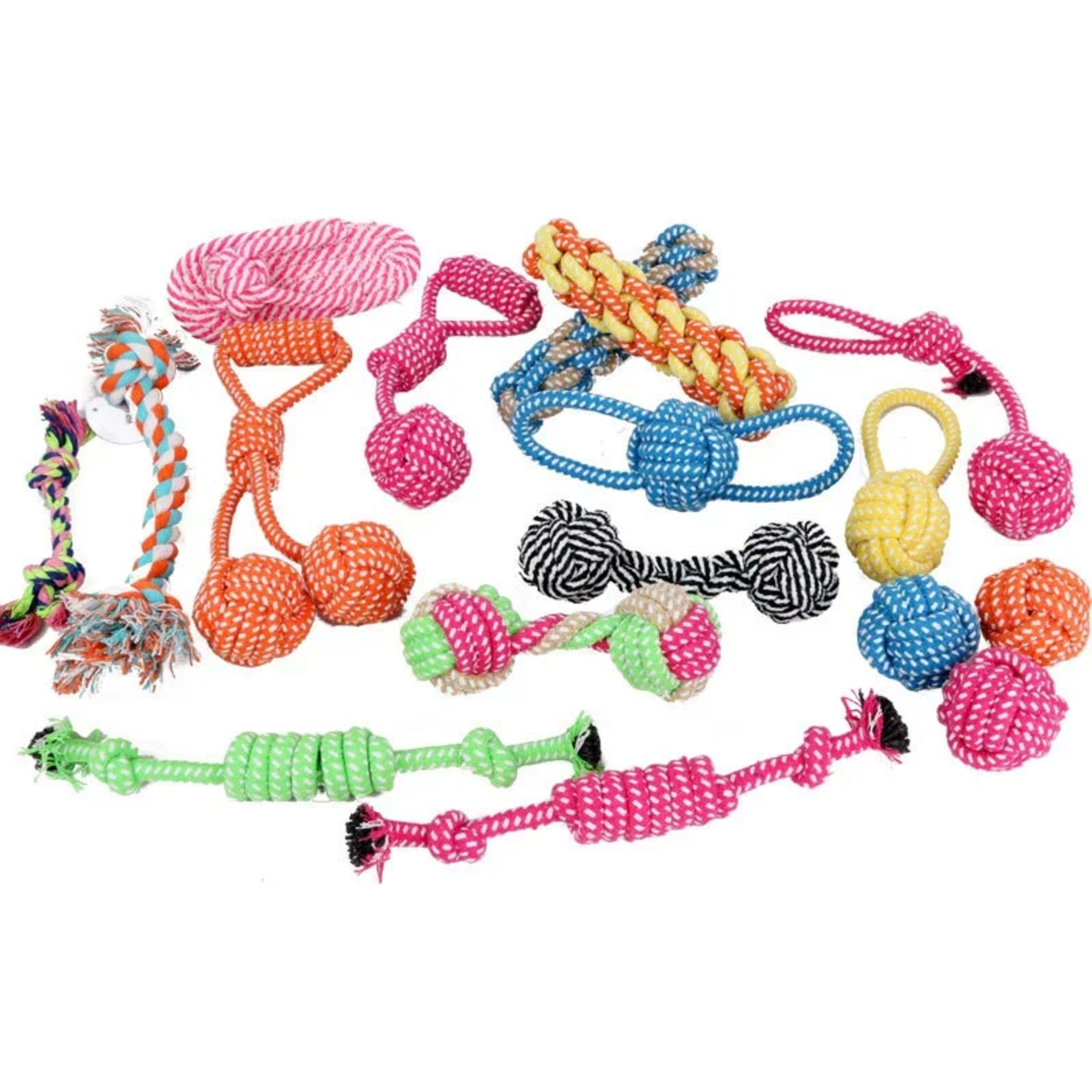 Pet Dog Toys for Large Small Dogs Toy Interactive Cotton Rope Mini Dog Toys Ball for Dogs Accessories Toothbrush Chew Pu 2
