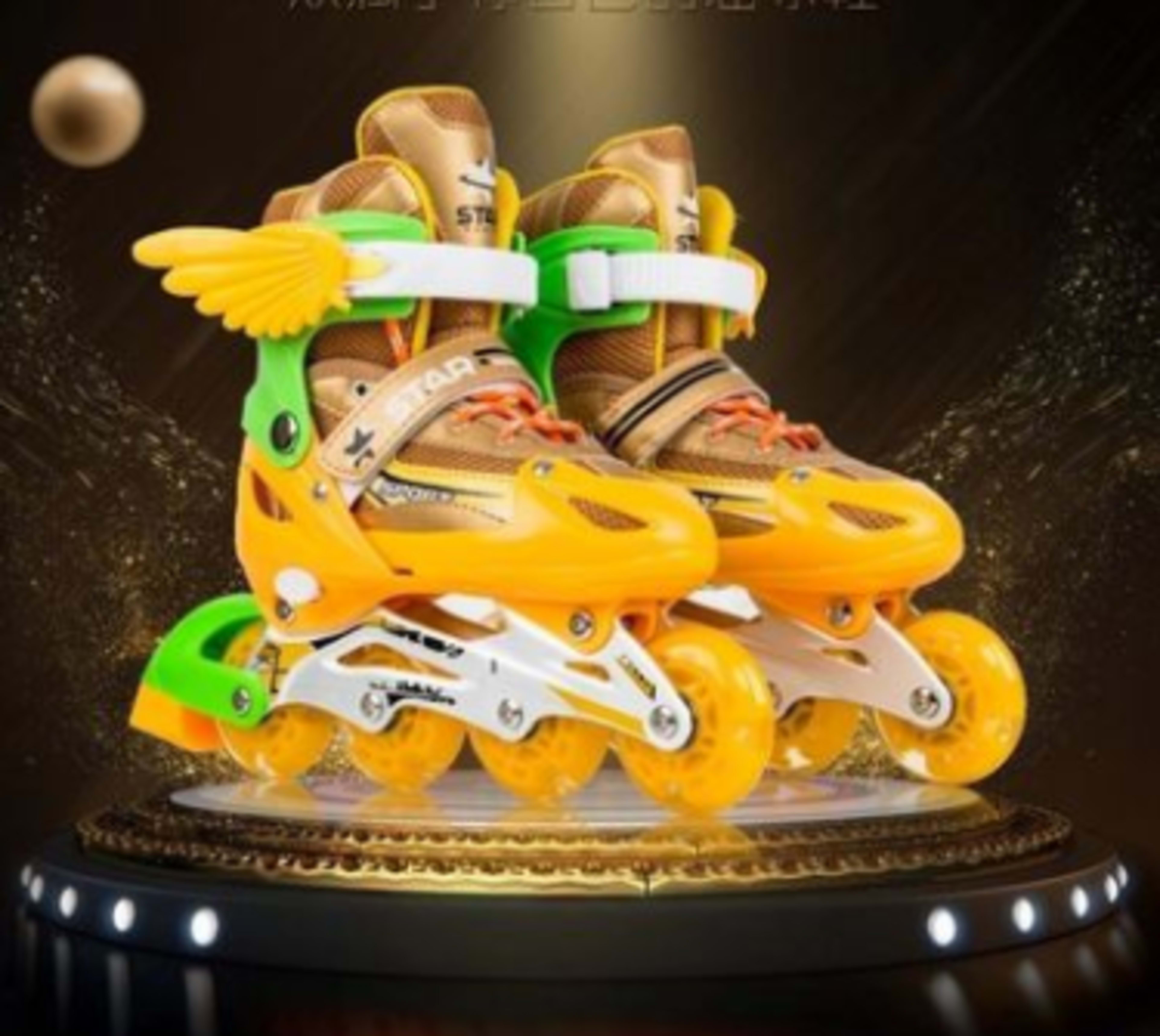 New Boy Girl Children Inline Skates Adjustable Size Flashing Roller Skating Boots for Kids 2