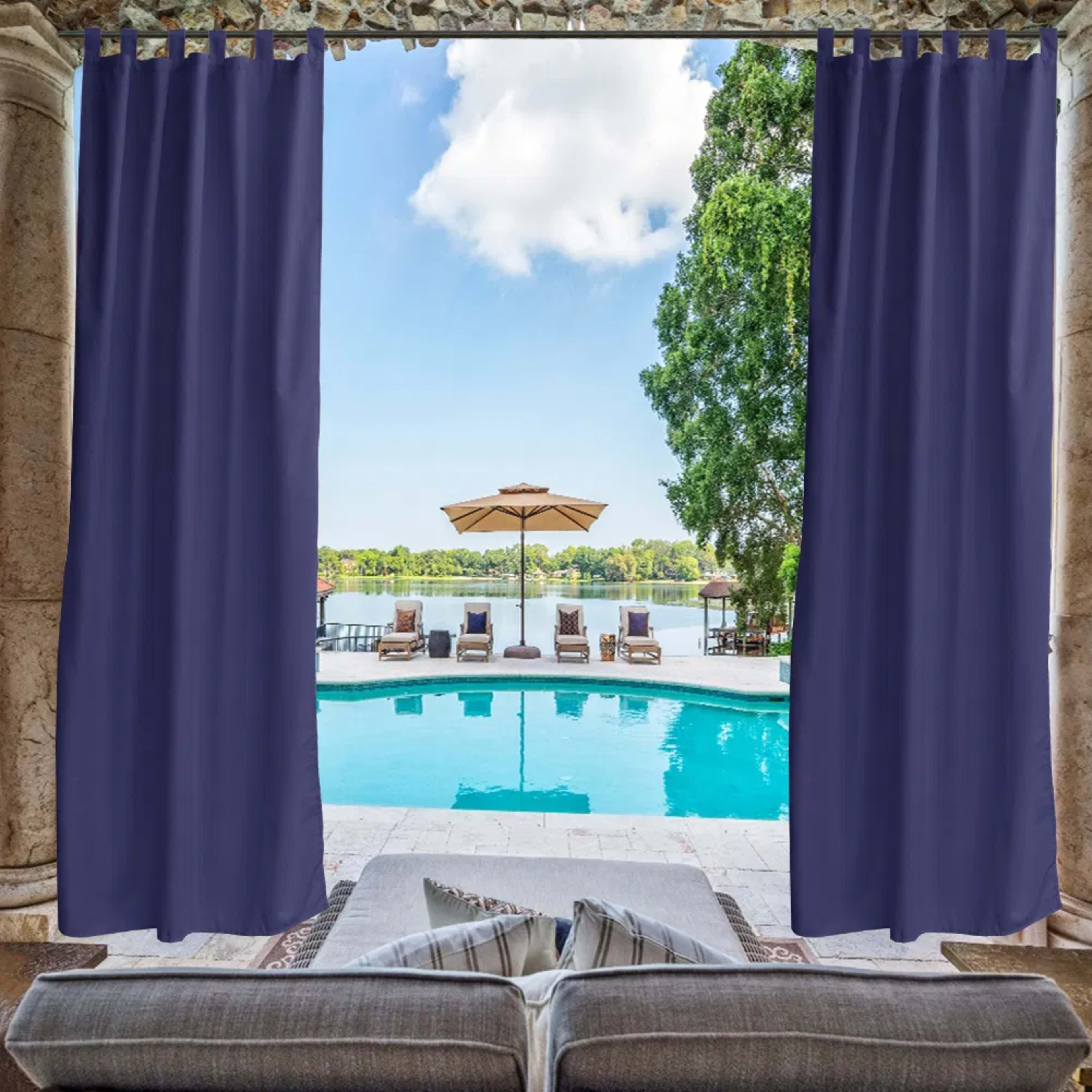 Toile Outdoor Thermal Blackout Curtain - 50 In. W X 120 In. L 1