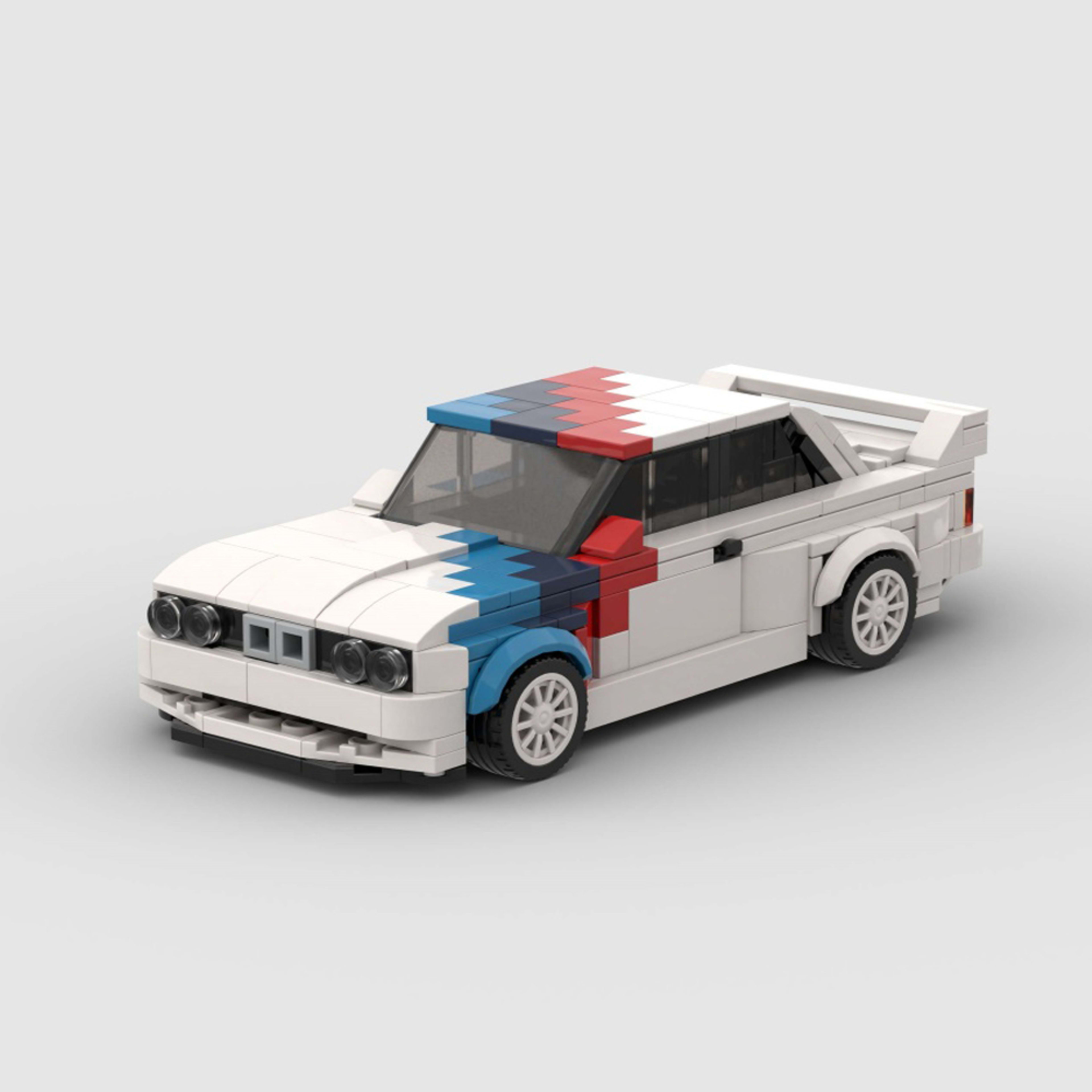 355PCS Race Car Building Blocks, White Sports Car With M Motorsport Colors, STEM Toy For Kids And Adults , Collectible C 3