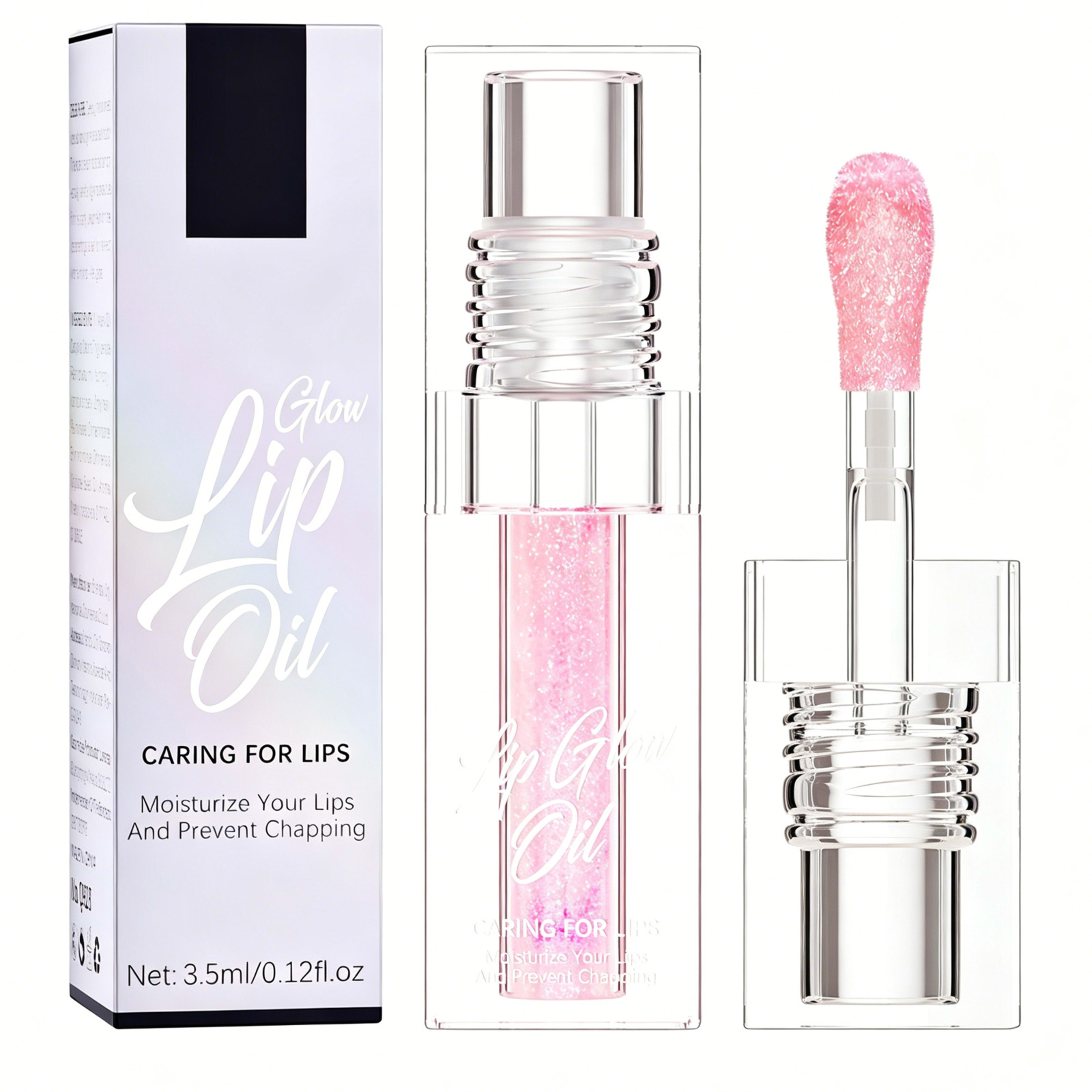 Color-changing Lip Oil,Lip Glow Oil, Glitter Plumping Tinted Gloss For Women Girls
