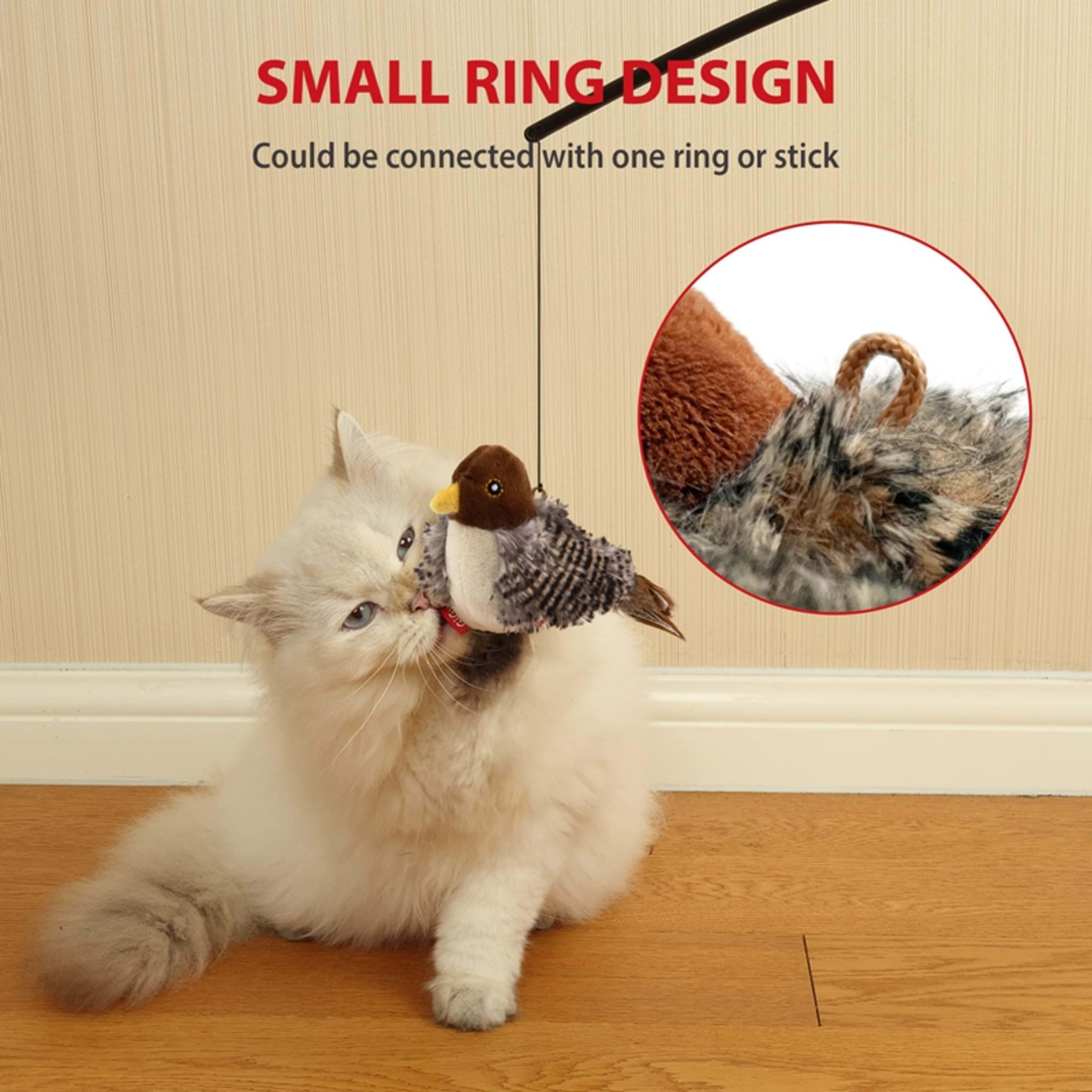 Interactive Cat Toys Electric Squeaky Simulation Bird Plush Cats Pets Teasing Toys With Feather Catnip Kitten Chirping B 7