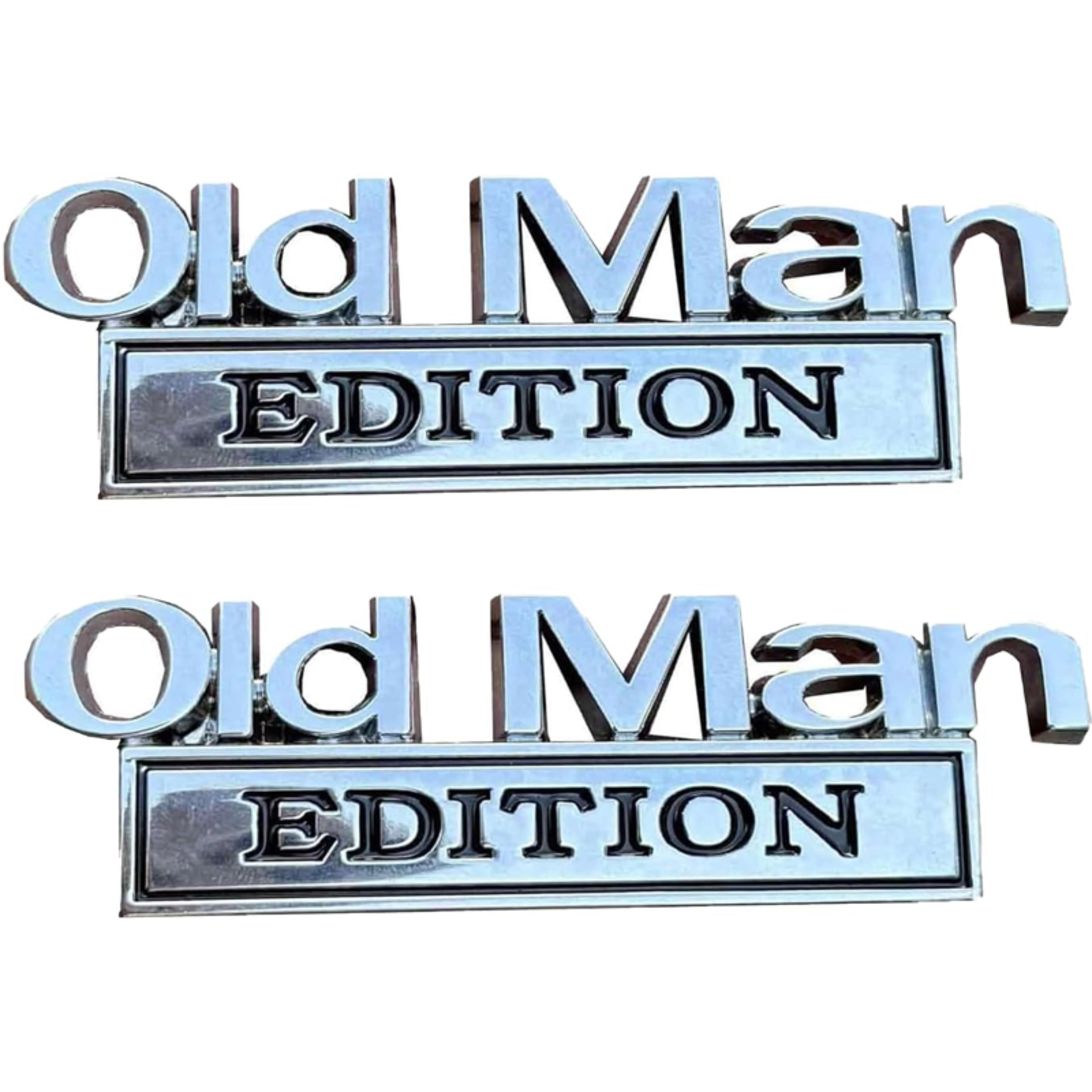 2pack Old Man Edition Emblems, Seabee Emblem 3D Badge Decal Car Truck SUV,Refrigerator Sticker,Window Display Stickers,B 11