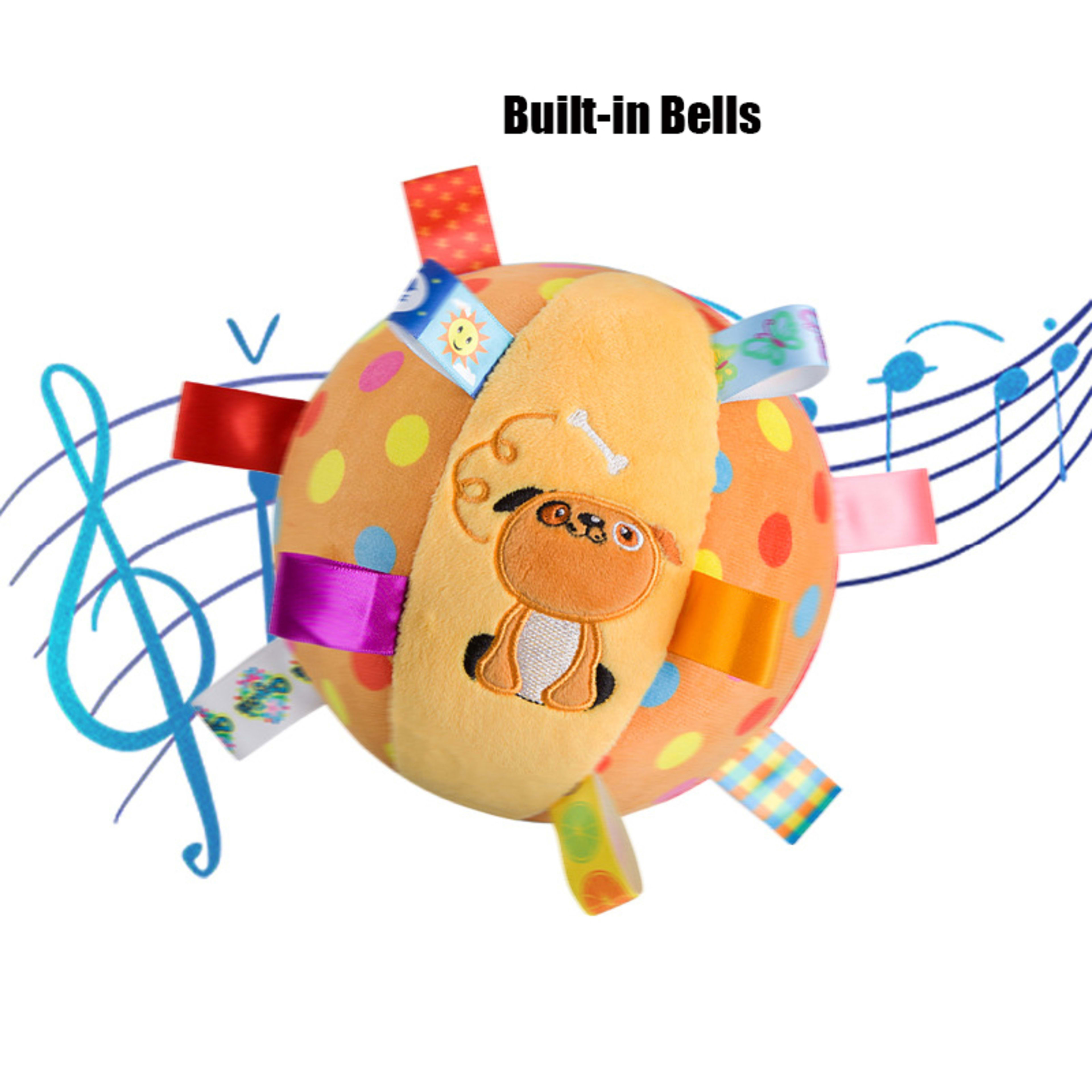 Plush Dog Sound Ringing Ball, Interactive Pet Toy, Teeth Cleaning, Chewing Toy, Big Dog, Little Dog 7