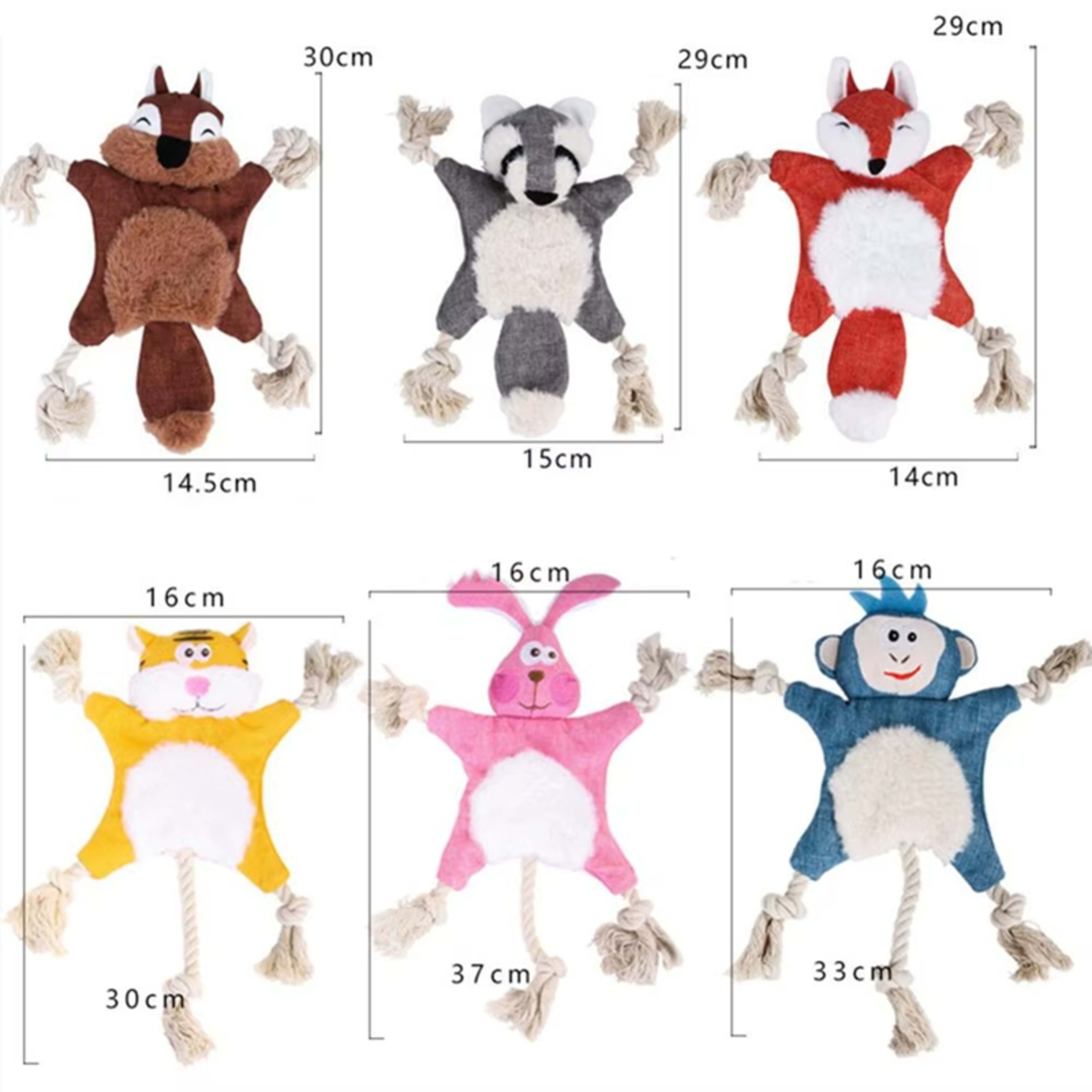 Dog Toys, Stuffed, Chewing, Plush, Squeaky Animal Pet Toys, Puppy, Fox, Squirrel, Dog, Cat, Chewing, Squeaky Toys, Pet S 11
