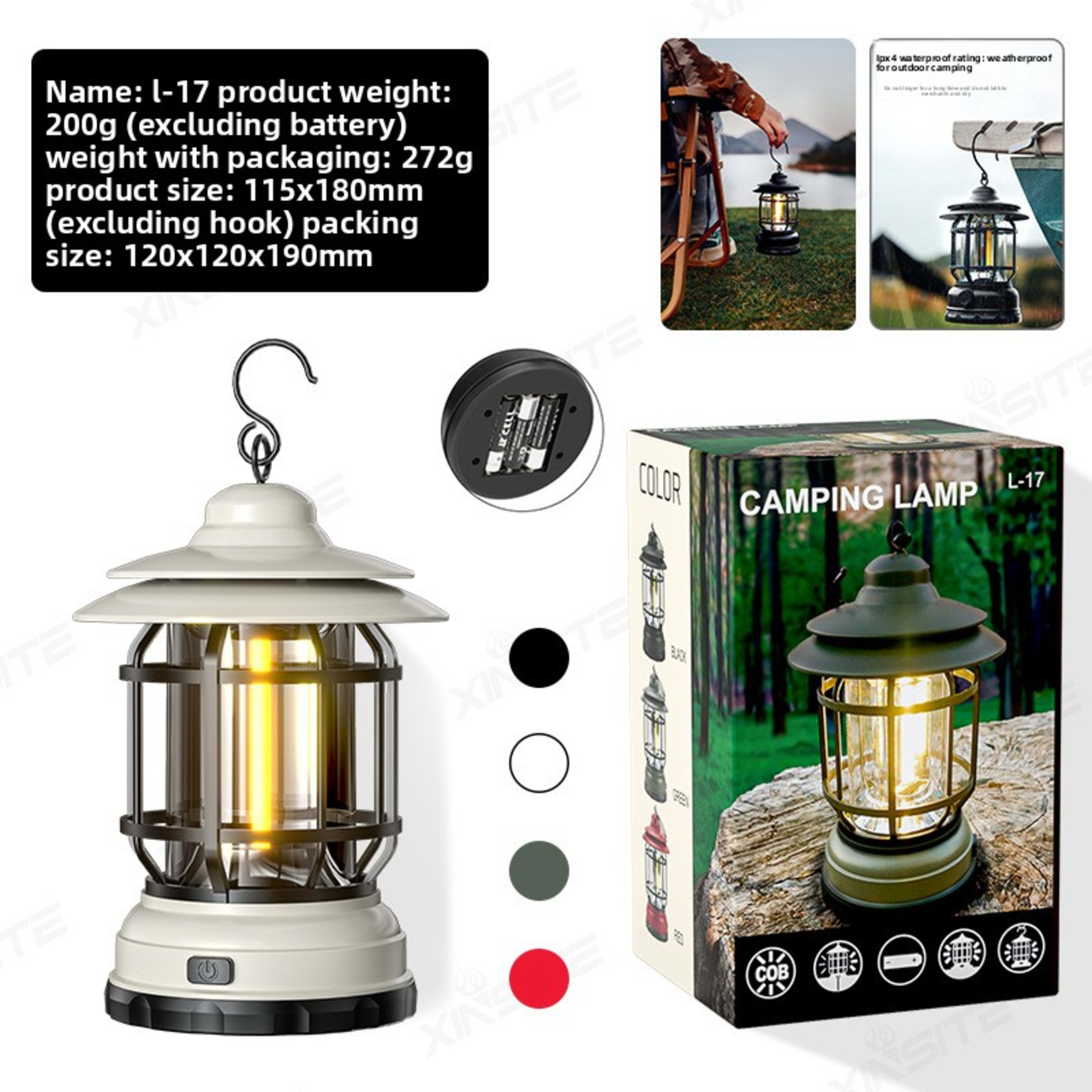 Camping Light, Ambient Light, Flame Camping Lamp, Tent Retro Hurricane Lamp 4