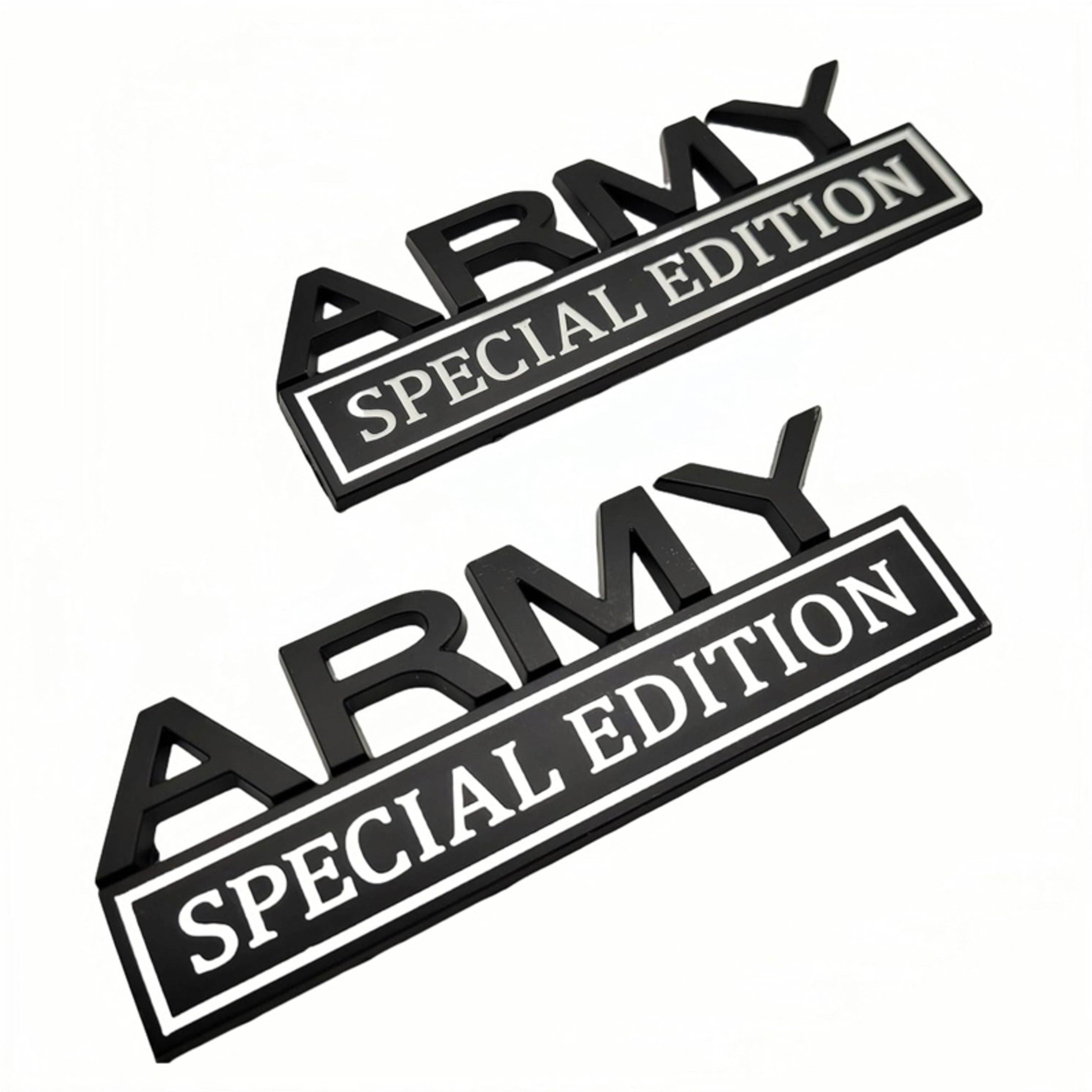 2pack Army Special Edition Emblems, Army Car Emblem 3D Badge Decal Car Truck SUV,Refrigerator Sticker,Window Display Sti 20