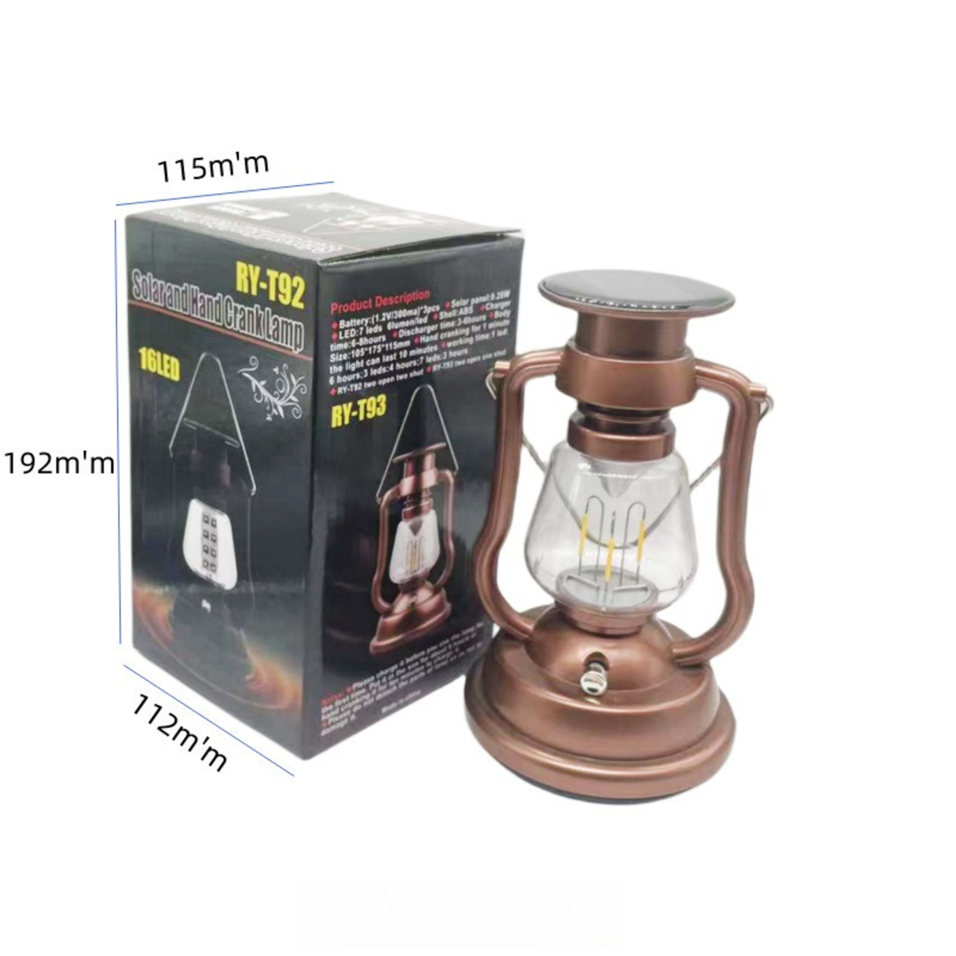 Hand-crank Charging Solar Camping Lantern, Antique-Style Horse Lamp, Outdoor Tent Light, Portable Handheld Camping Lamp,