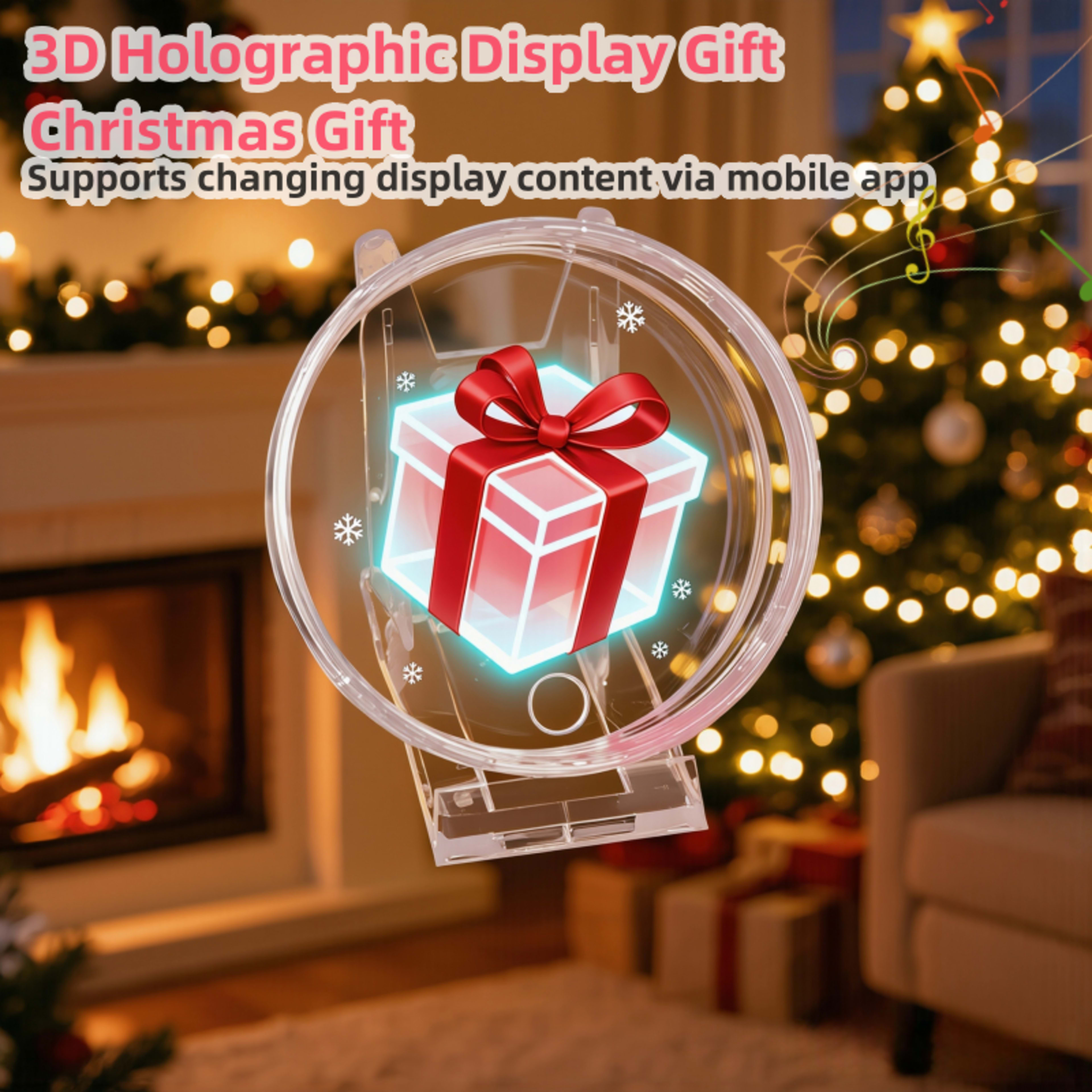 Wiilala 3D Holographic Fan, 4.7 Inch 3D Holographic Fan With WiFi Projector, Built-in Video - HD LED Holographic Diseskt 7