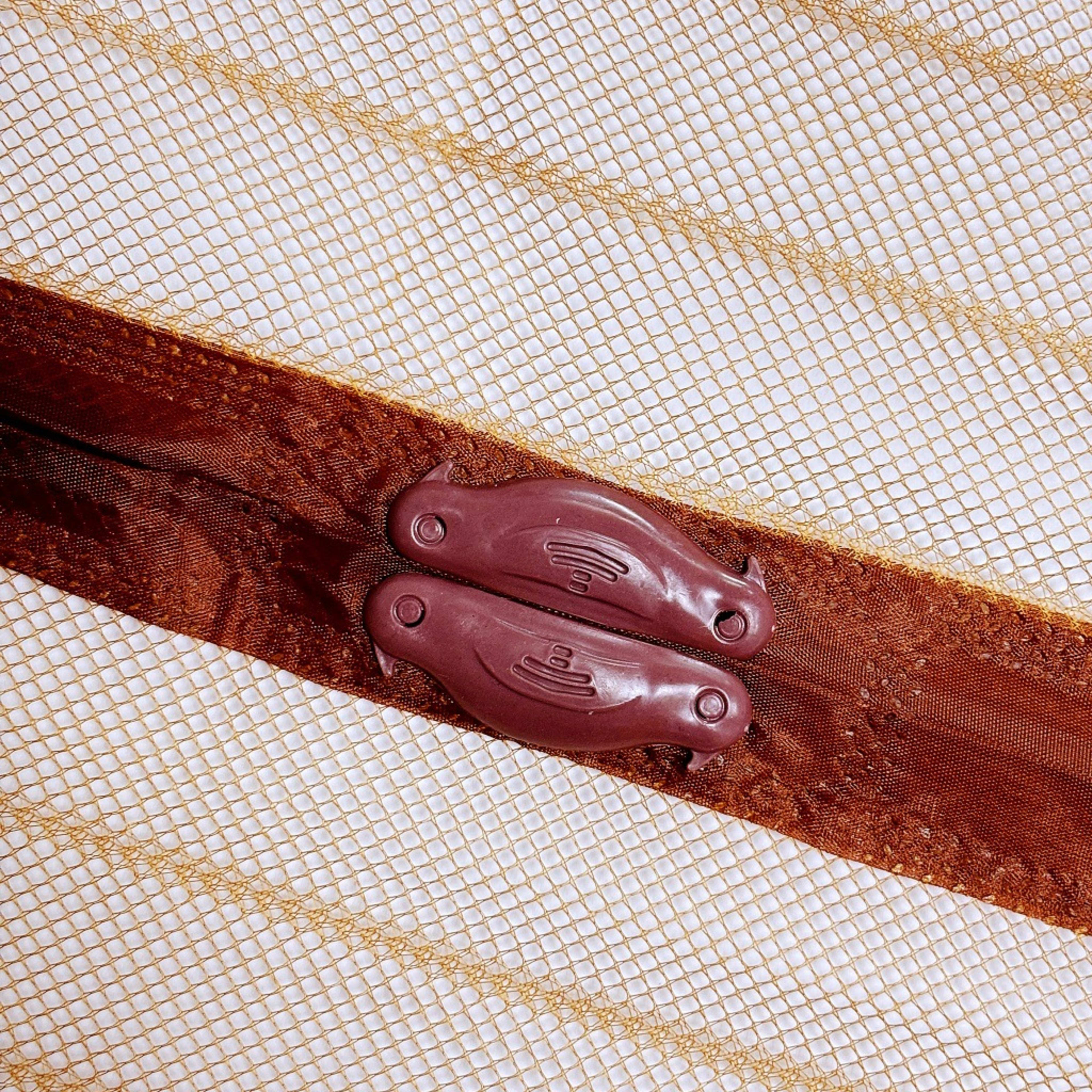A Brown Magnetic Door Curtain, Breathable Mosquito-proof Screen For Summer, Home Living Room, Bedroom, Kitchen Decorativ 8