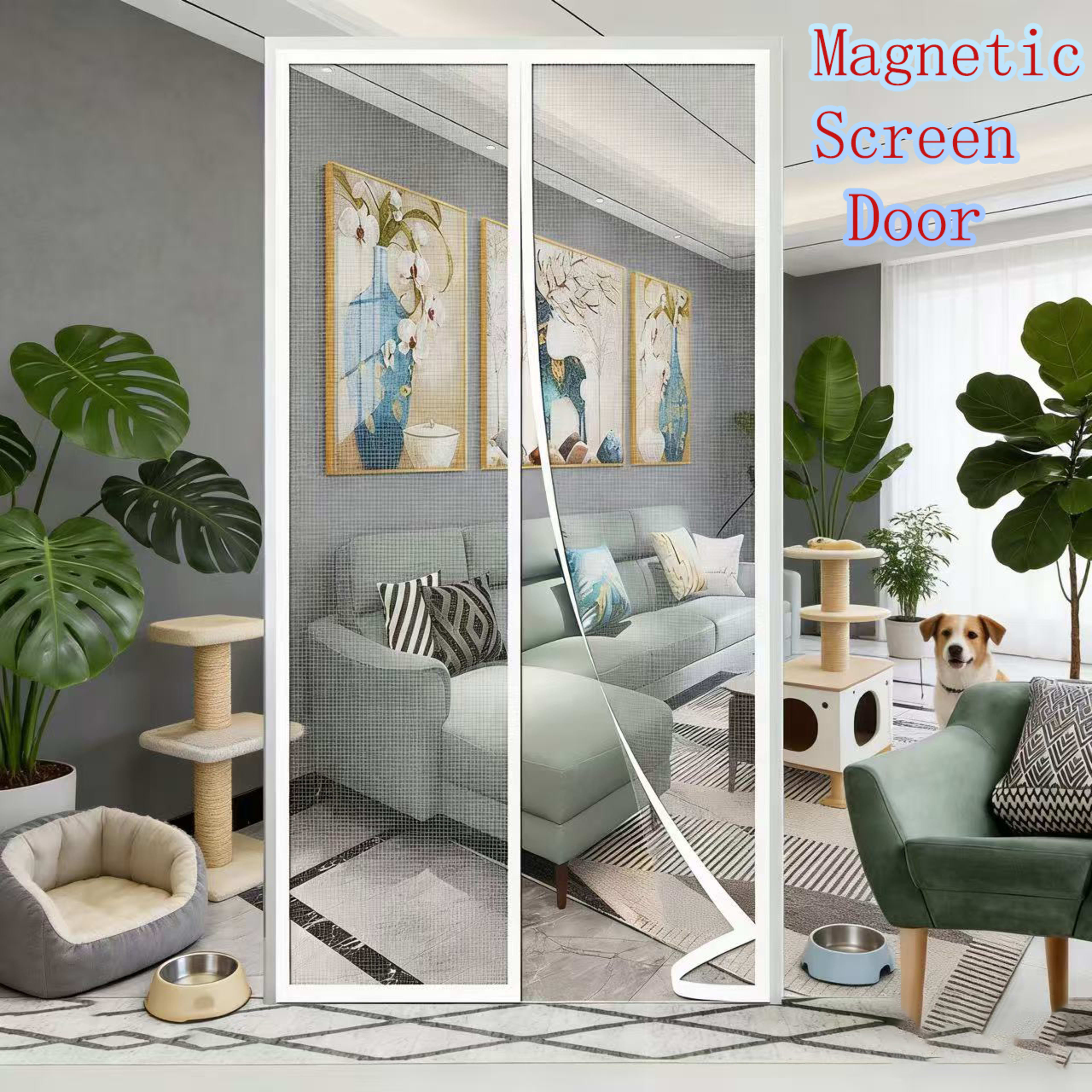 Magnetic Mosquito-proof Door Curtain, Summer Upgraded Screen Window, No Need To Drill, Mesh Curtain - Keeps Insects Out  7