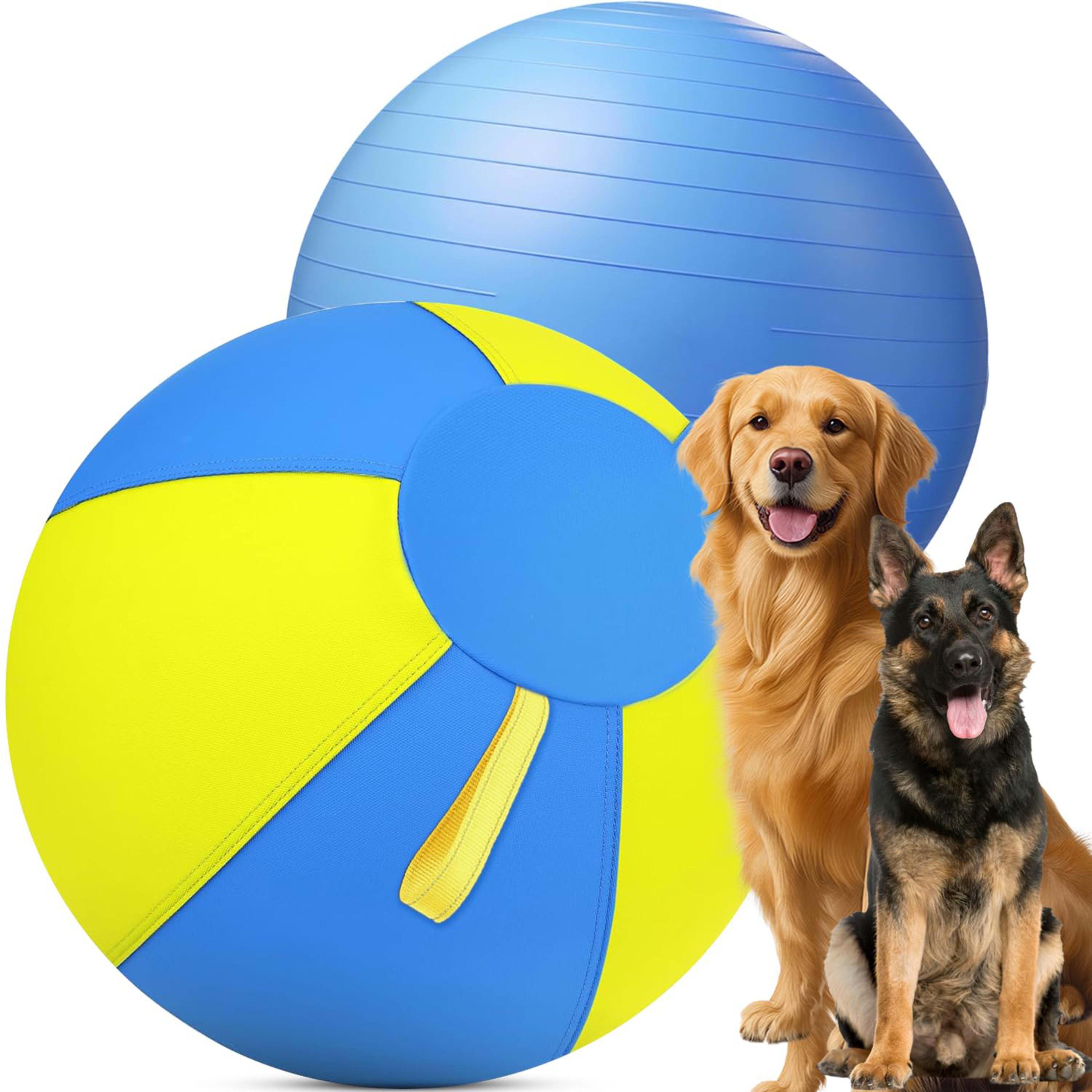Herding Ball For Dogs, 25 Inch Large Dog Ball Toy With Handles, Anti Burst Interactive Toy For Large Breeds, German Shep