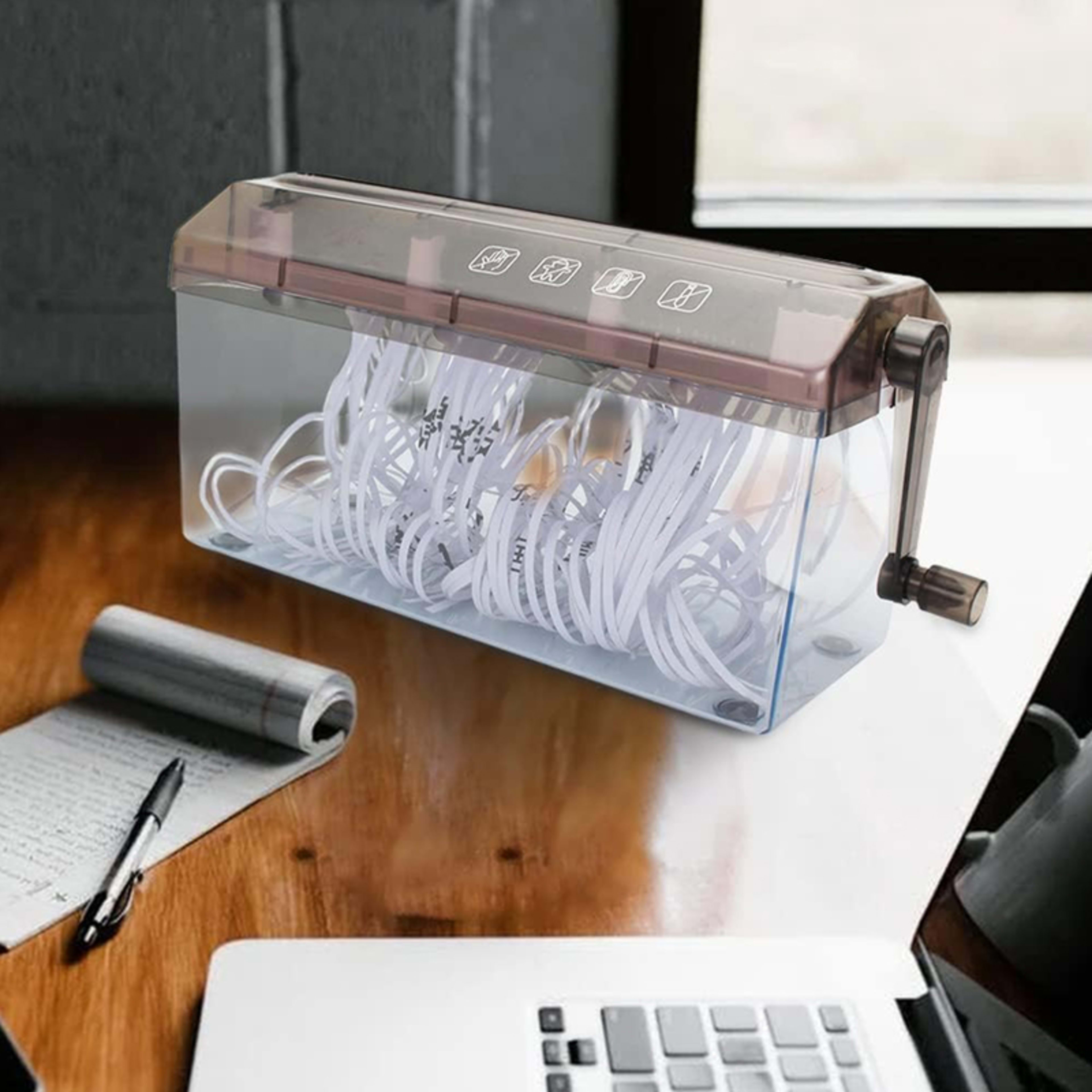 Portable A6 A4 Paper Hand Shredder Manual Straight Cut Home Office 12