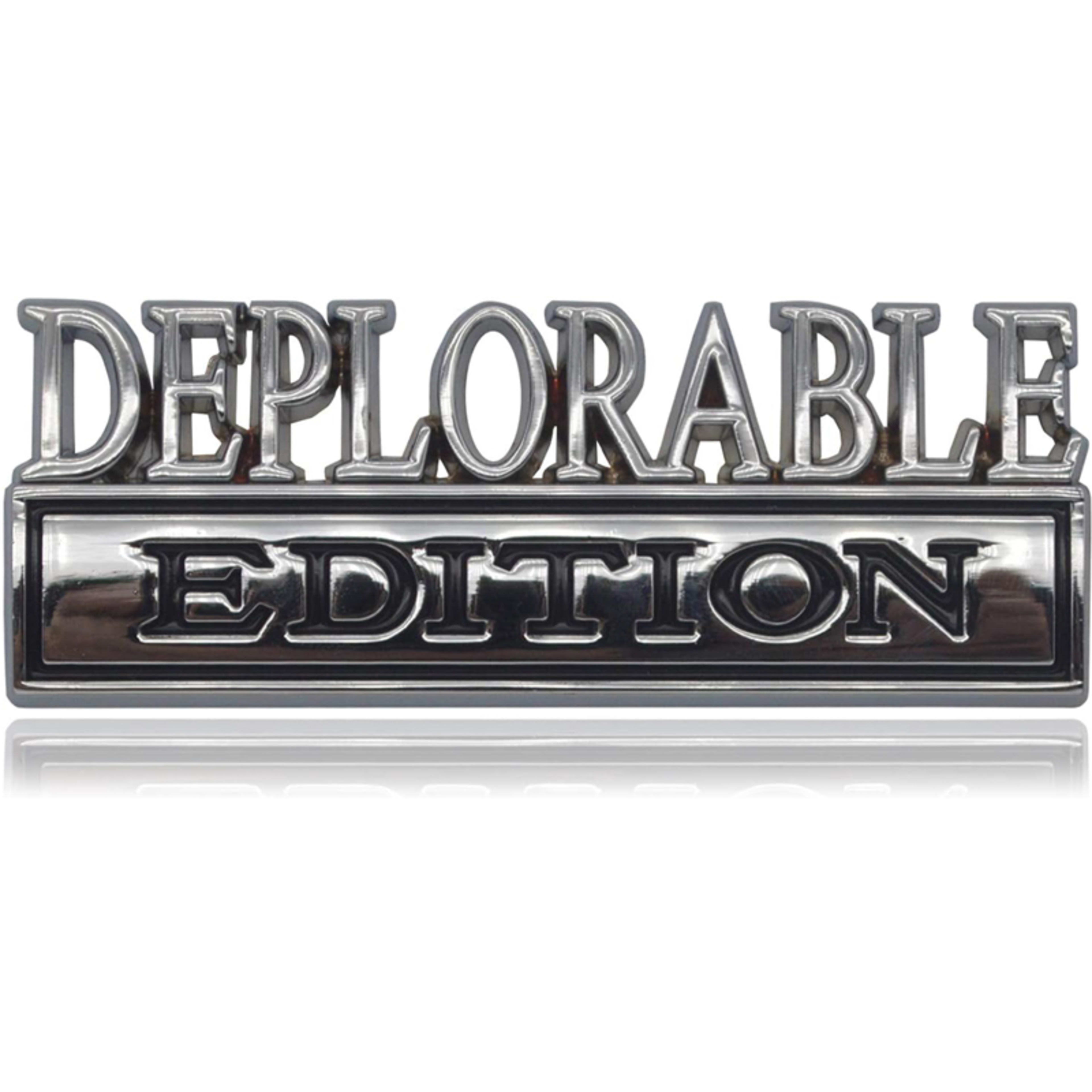 2pcs Deplorable Edition Emblems, Emblem 3D Badge Decal Car Truck SUV,Refrigerator Sticker,Window Display Stickers,Bicycl