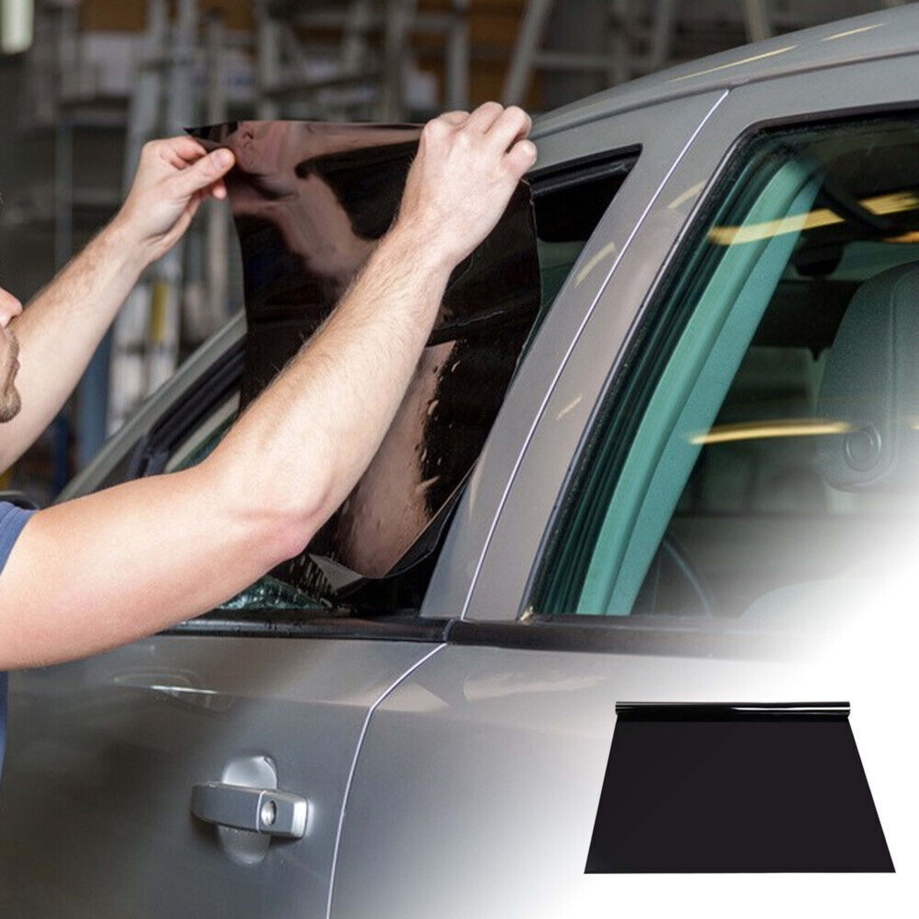 CAR WINDOW TINT FILM KIT TINTING SUPER DARK BLACK LIMO  75CM X 6M UK 5