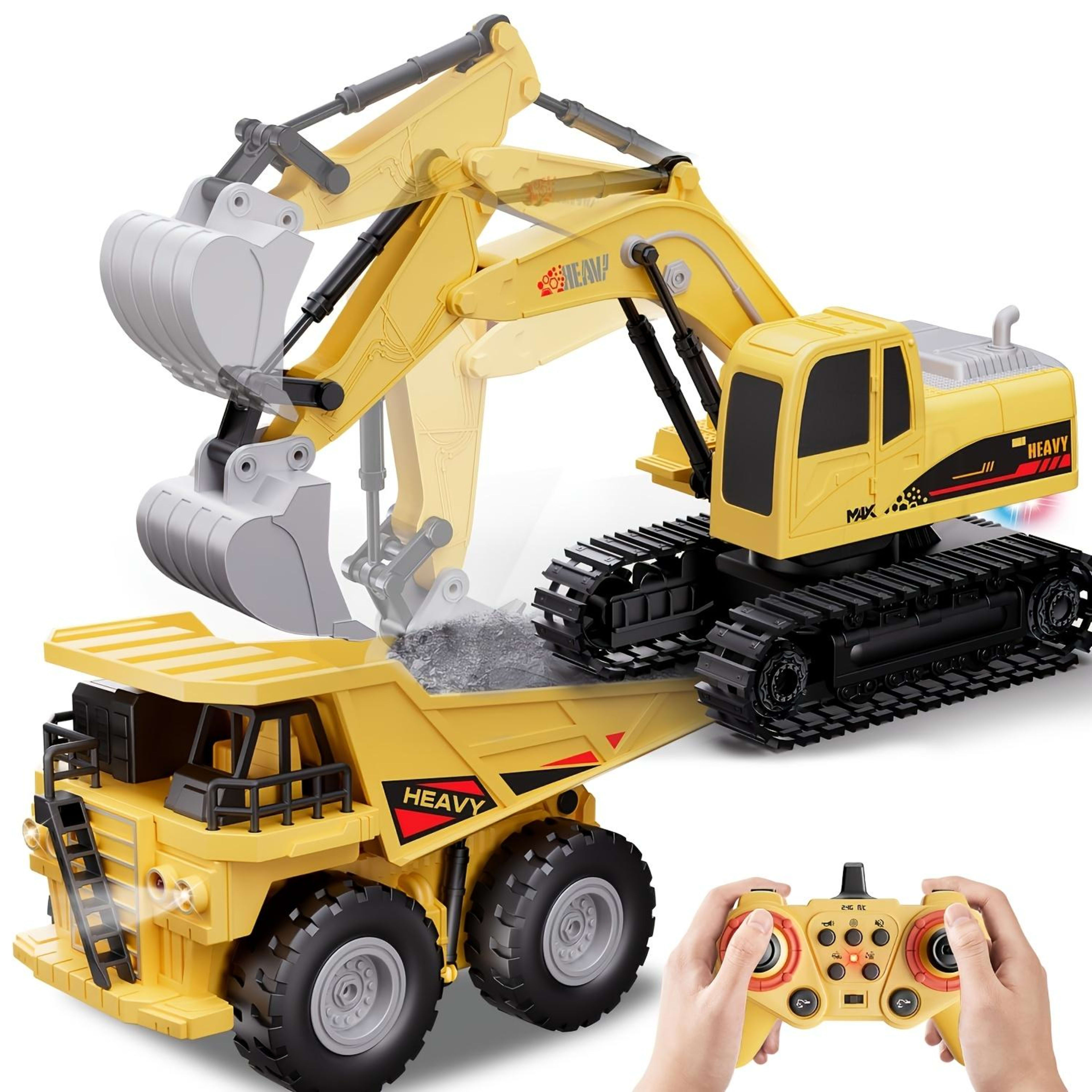 Remote Control Excavator Construction Vehicle Set  Educational Construction Toy For Children 5