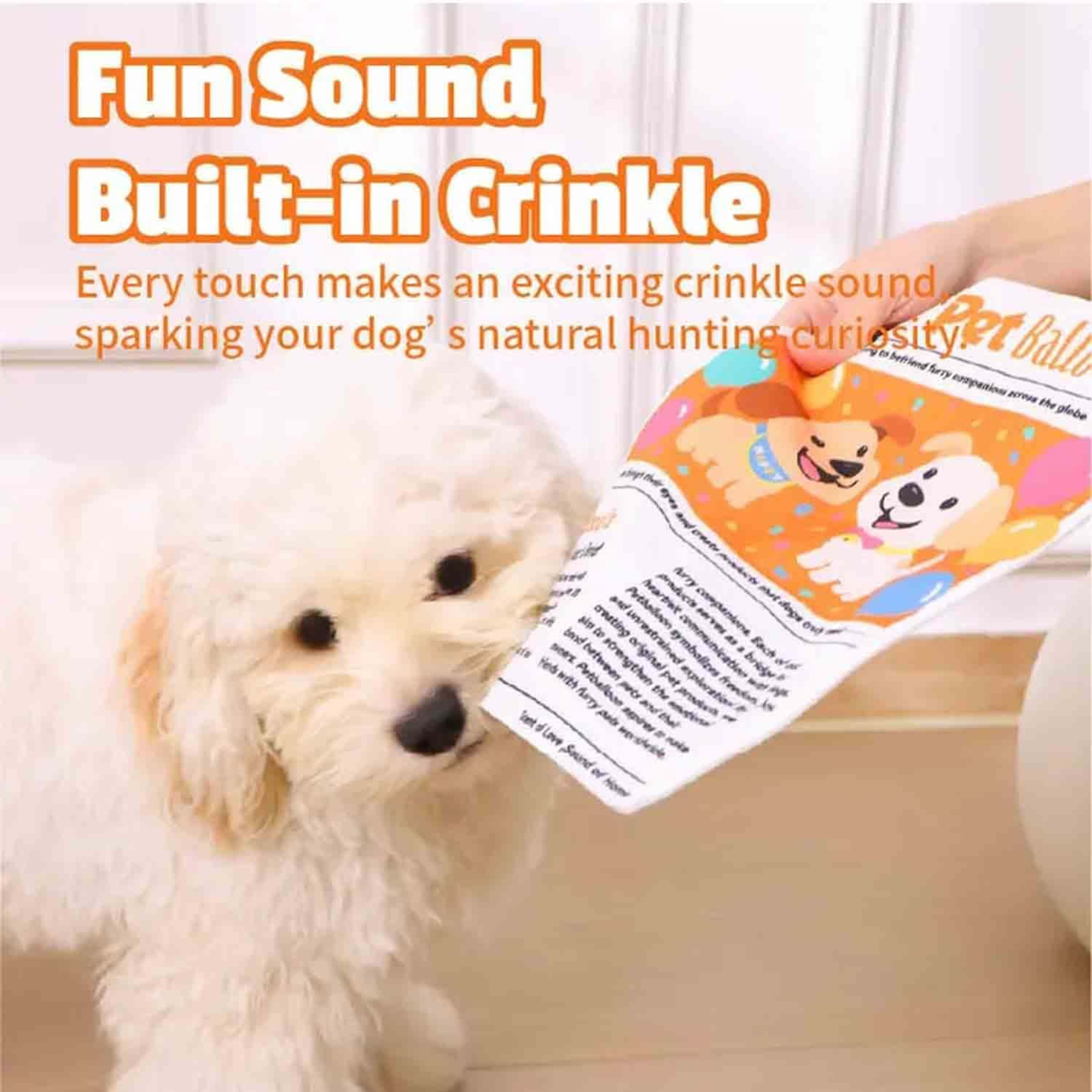 2-Pack Indestructible Newspaper Dog Toy, Creaks Newspaper Squeaker Toy For Dogs, Interactive Crinkle Dog Toy, Durable Wa 3