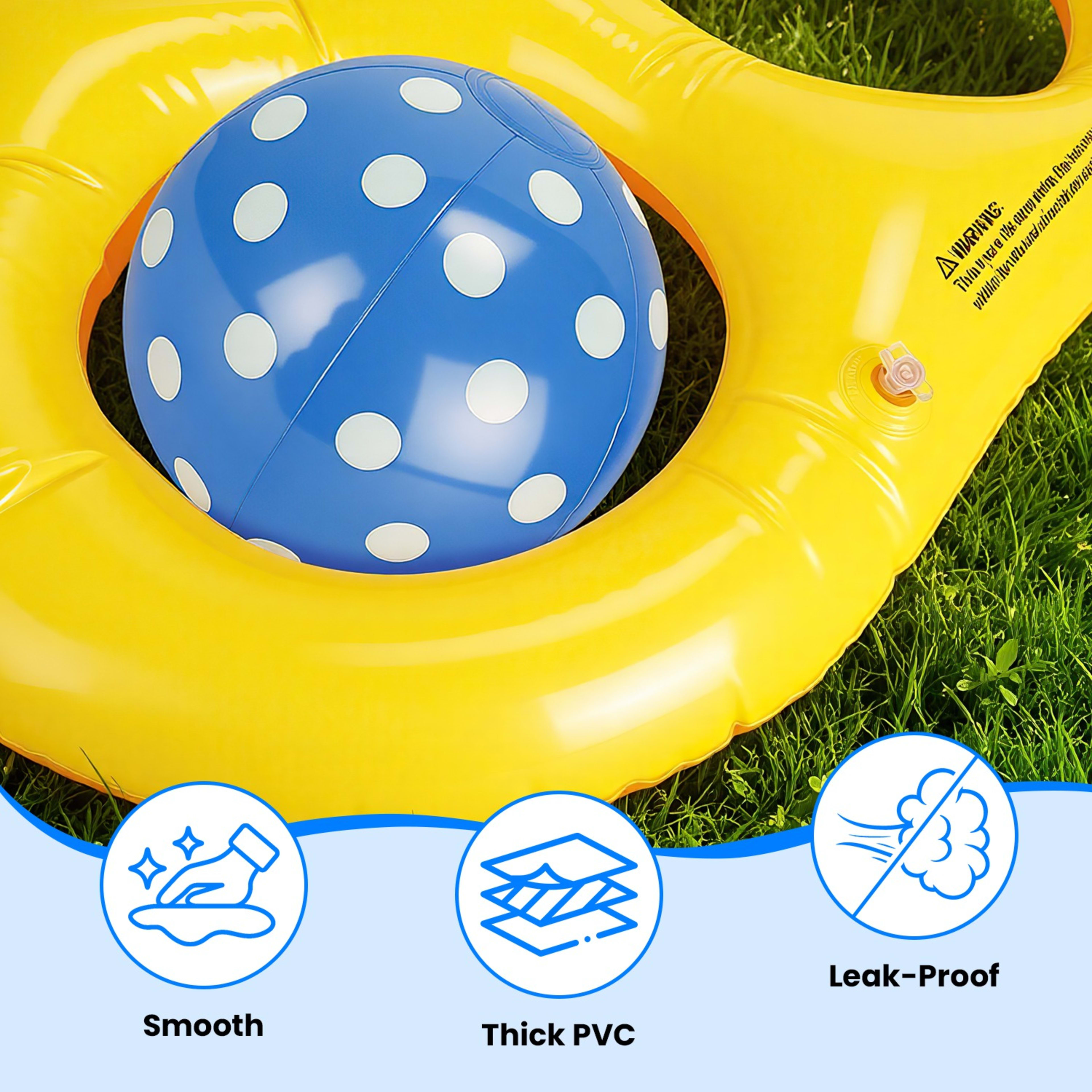 1Pc  Inflatable Tic-Tac-Toe Pool Game Set With 7 Balls Summer Water Toy Portable Inflatable Game For Pool Beach 11