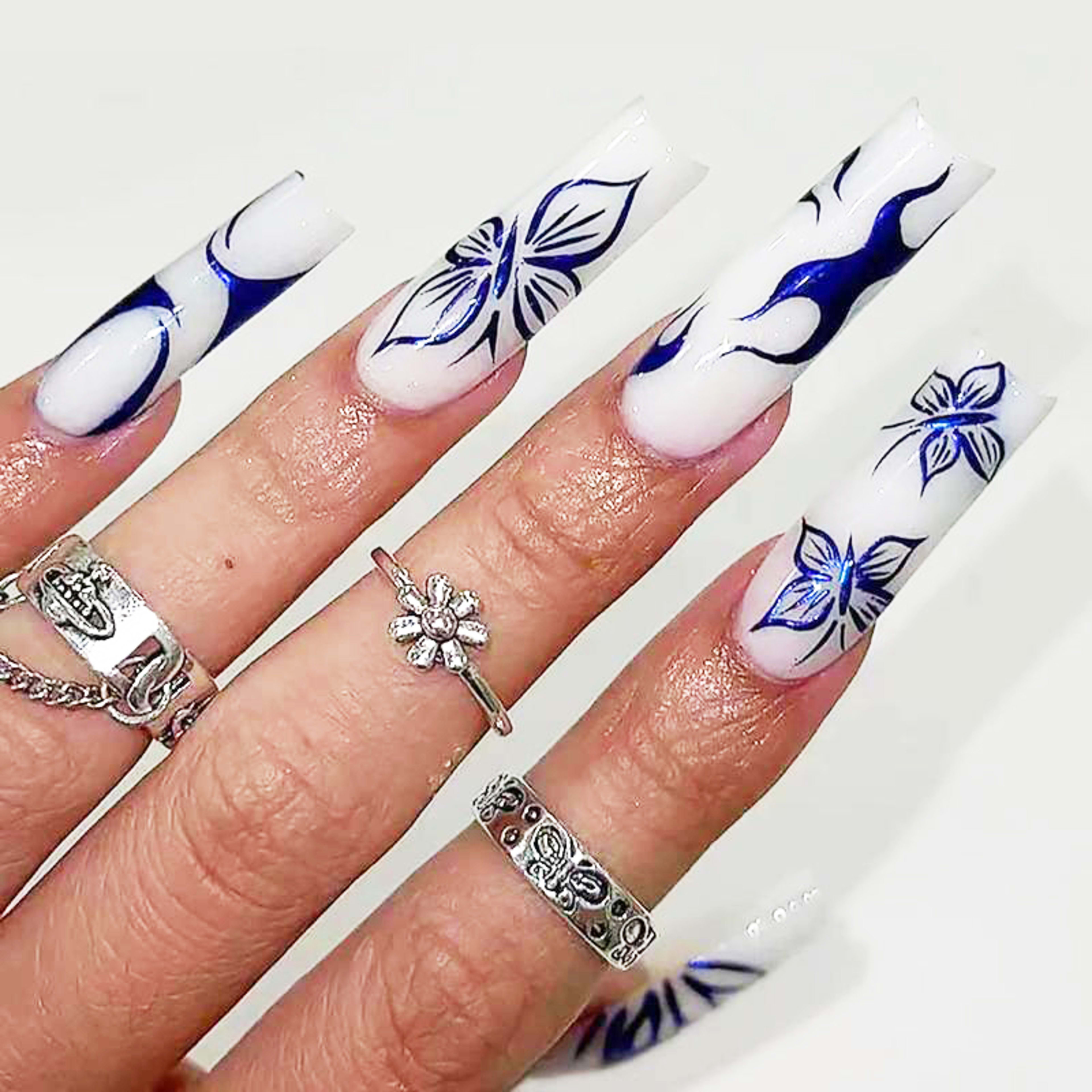 24 PCS Blue Butterfly Art 4
