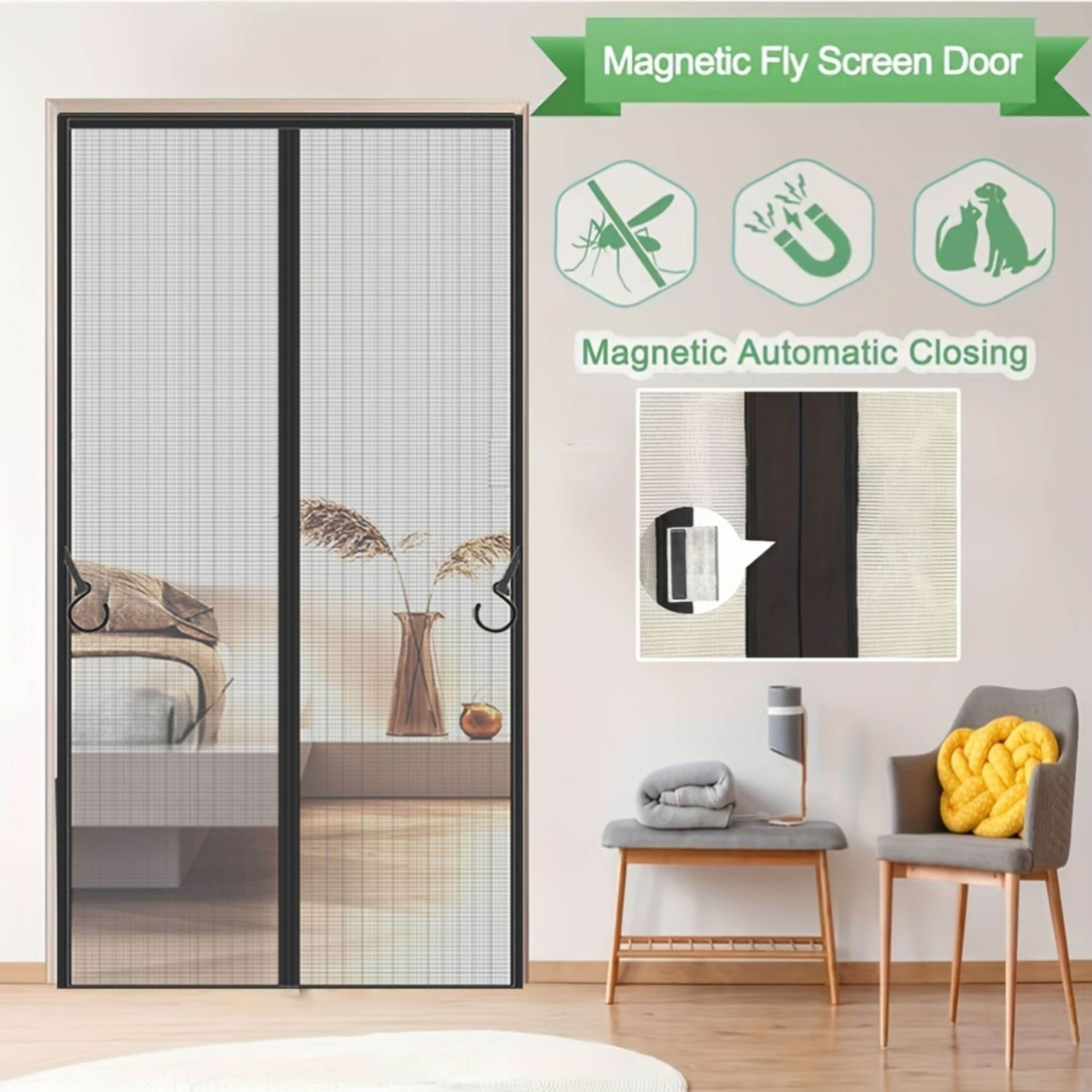 The Magnetic Screen Door Comes With Strong Adhesive Velcro, Easy To Install Without Tools. The Fine Mesh Keeps Out Mosqu 8