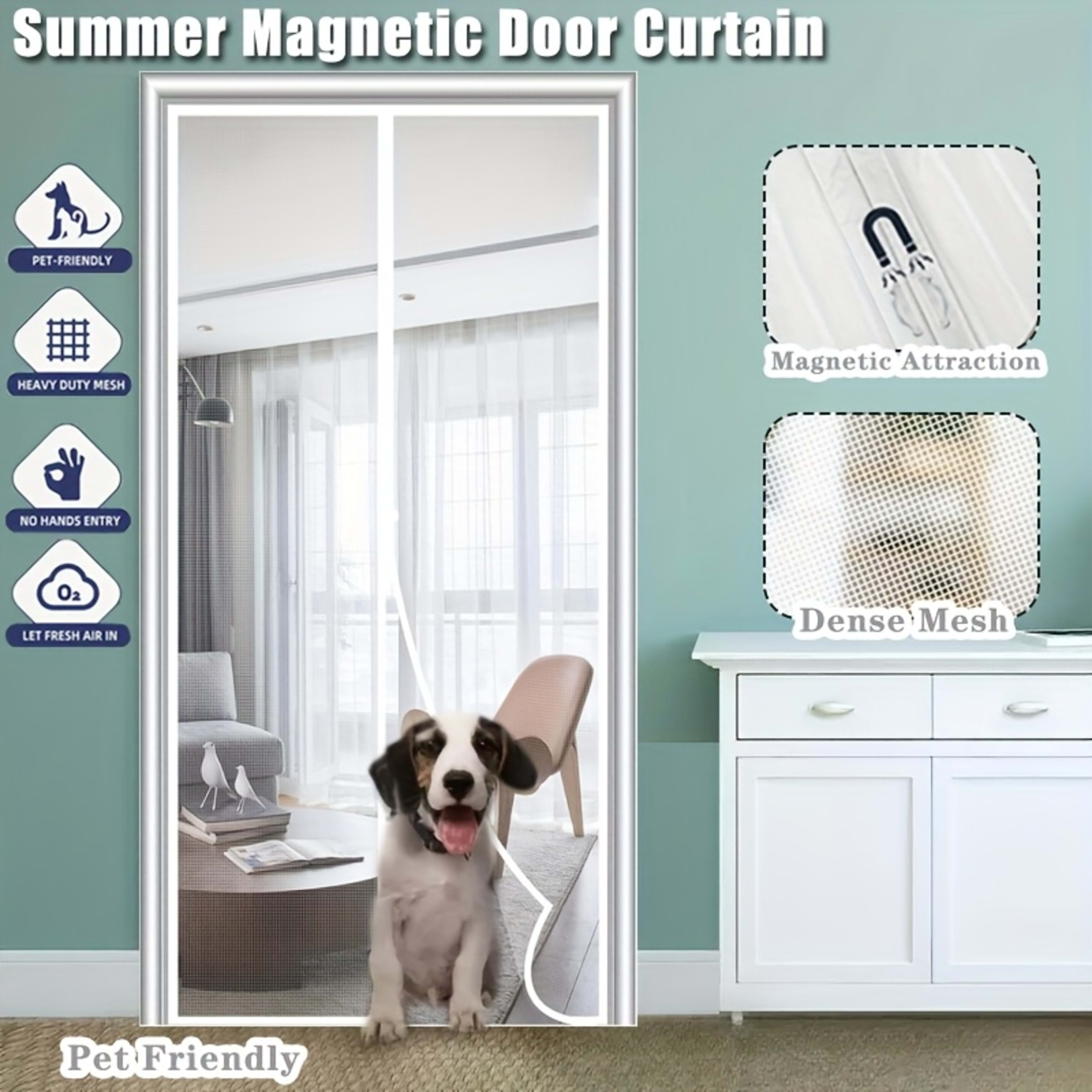 Magnetic Mosquito-proof Door Curtain, Summer Upgraded Screen Window, No Need To Drill, Mesh Curtain - Keeps Insects Out  10