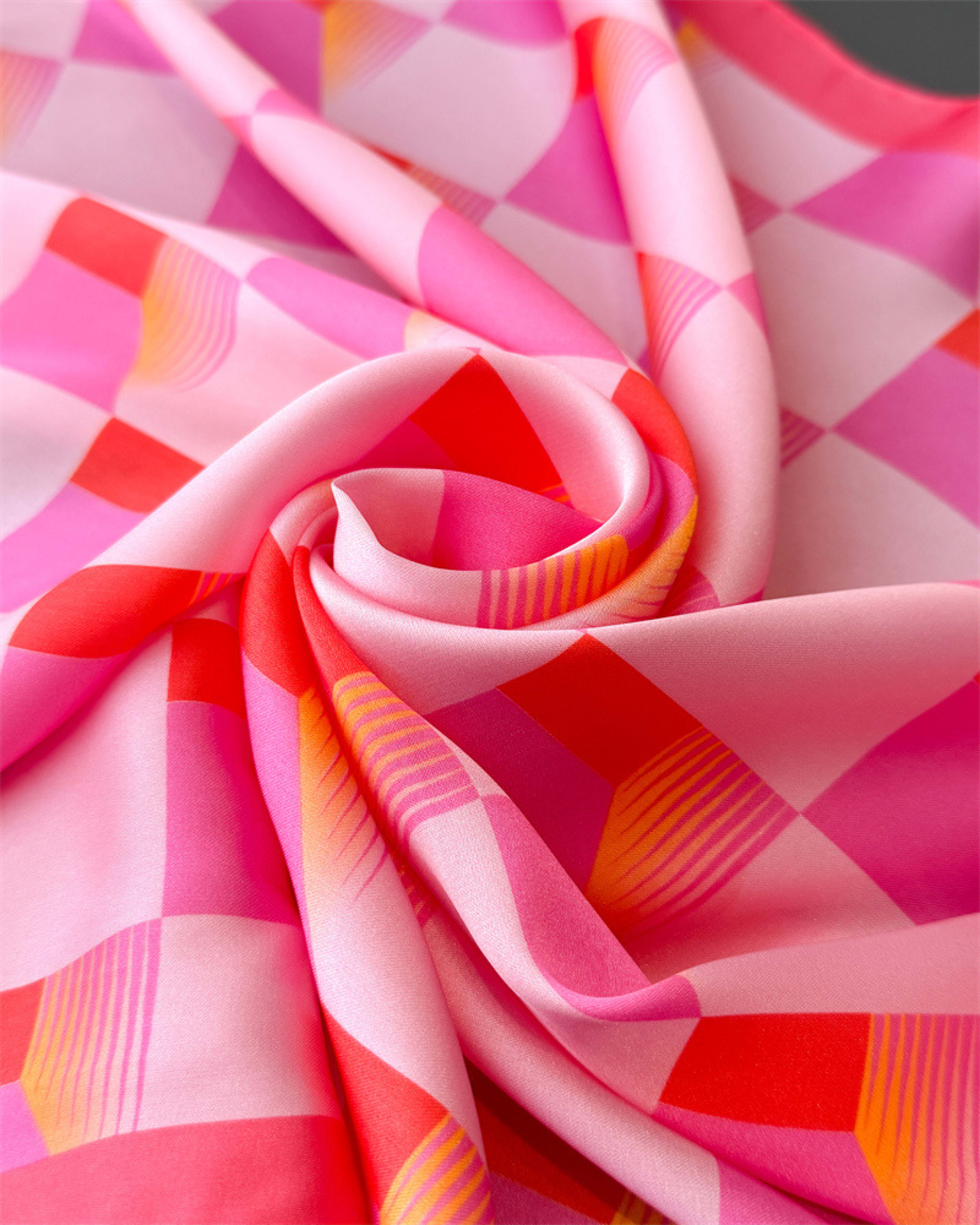 Korean-style Gentle Style Solid-checkered Wide Scarf With Multi-color Printed Fabric, Suitable For Women's Daily Wear As 1