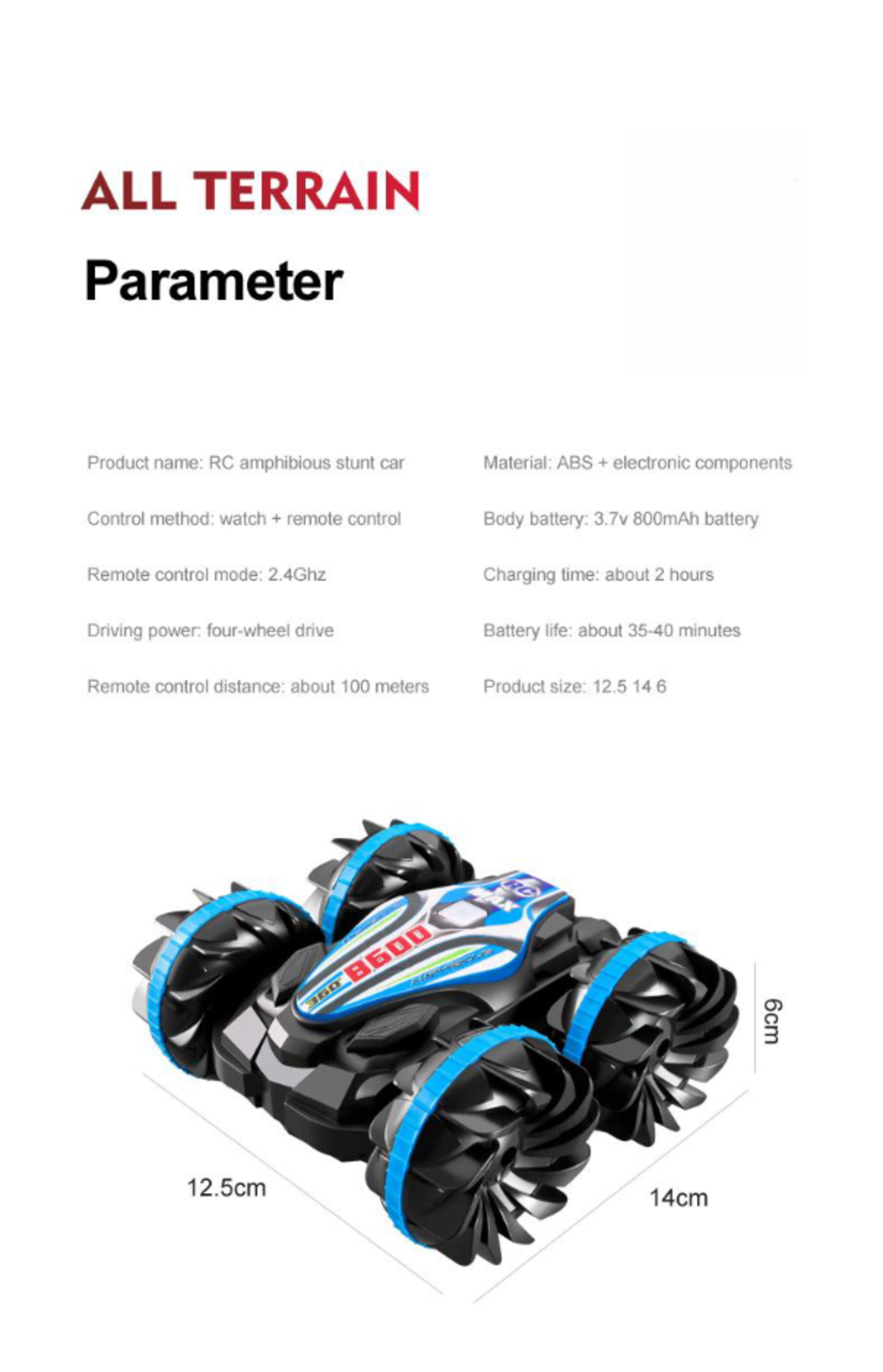 Children's Four-wheel Drive Off-road Vehicle Remote Control Toys 5