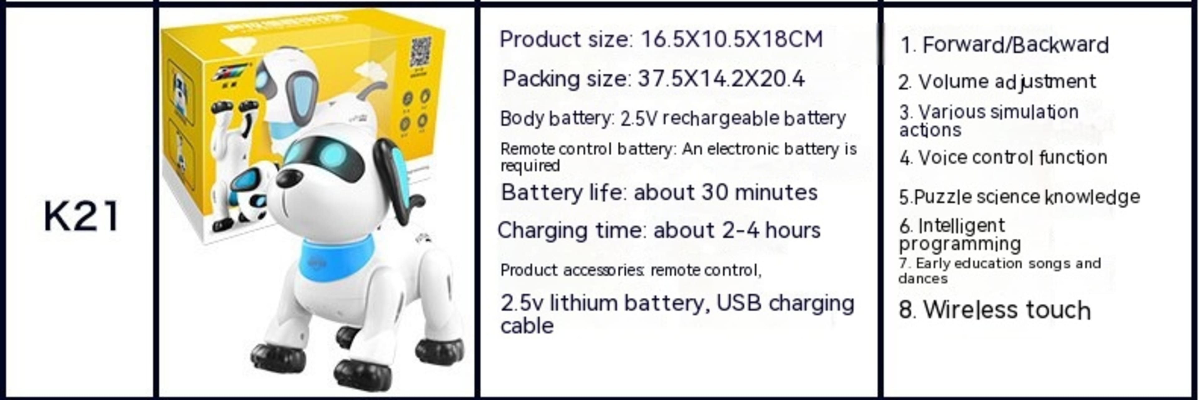 Intelligent Robot Dog Remote Control Electric The Toy Dog 6