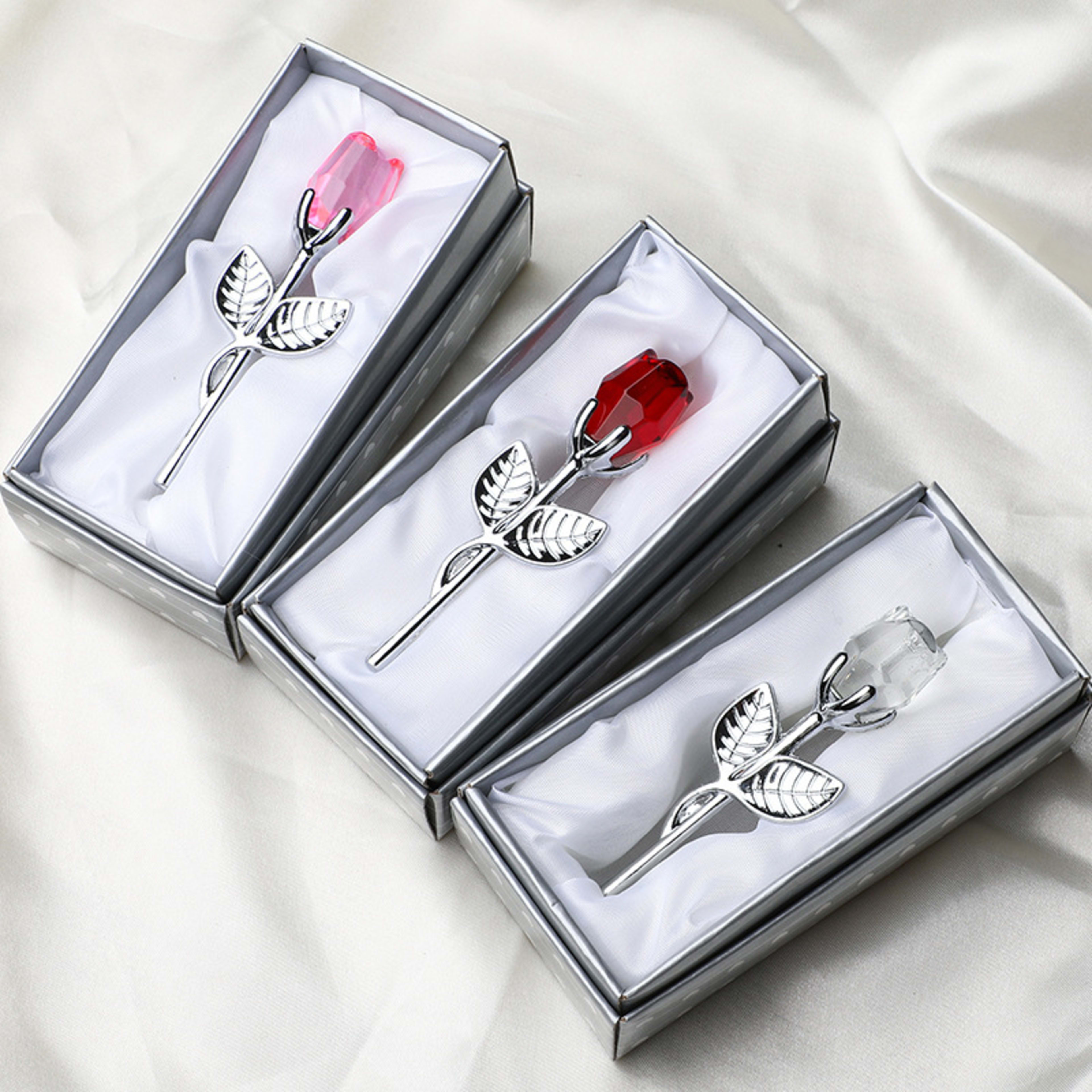 Crystal Metal Rose Valentine's Day Small Gift Wedding 31