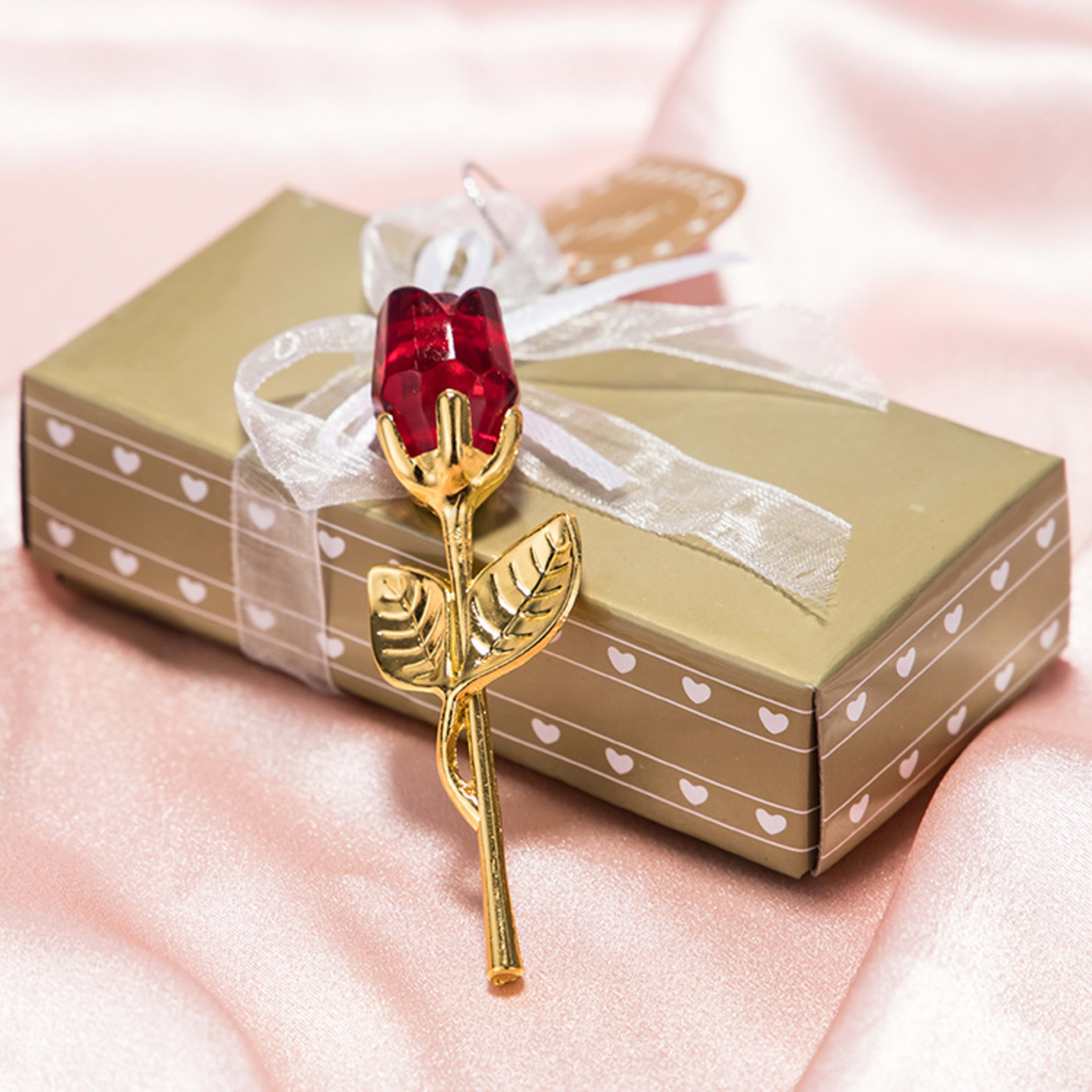 Crystal Metal Rose Valentine's Day Small Gift Wedding 30