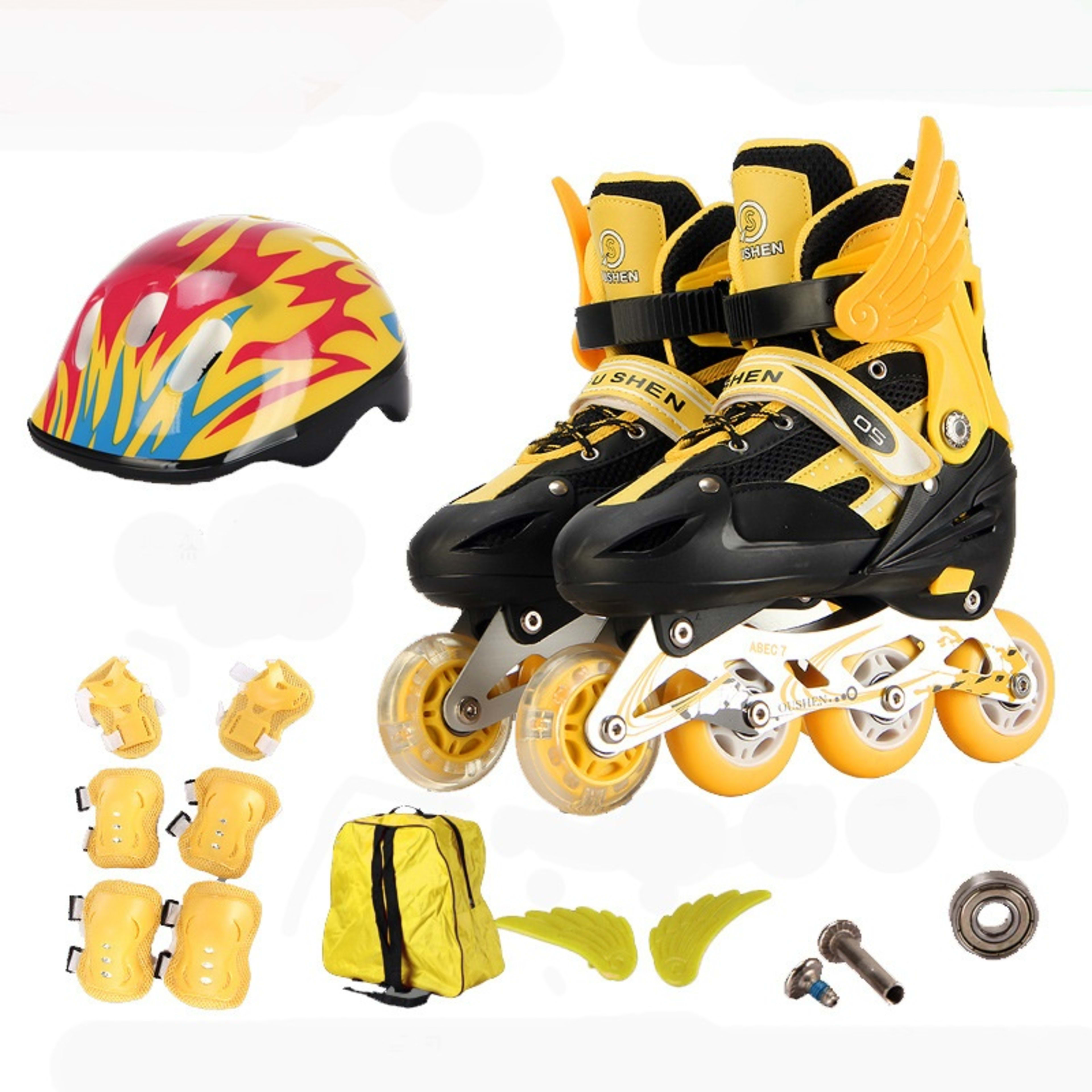 PU Single Adjustable Children The Skating Shoes 2