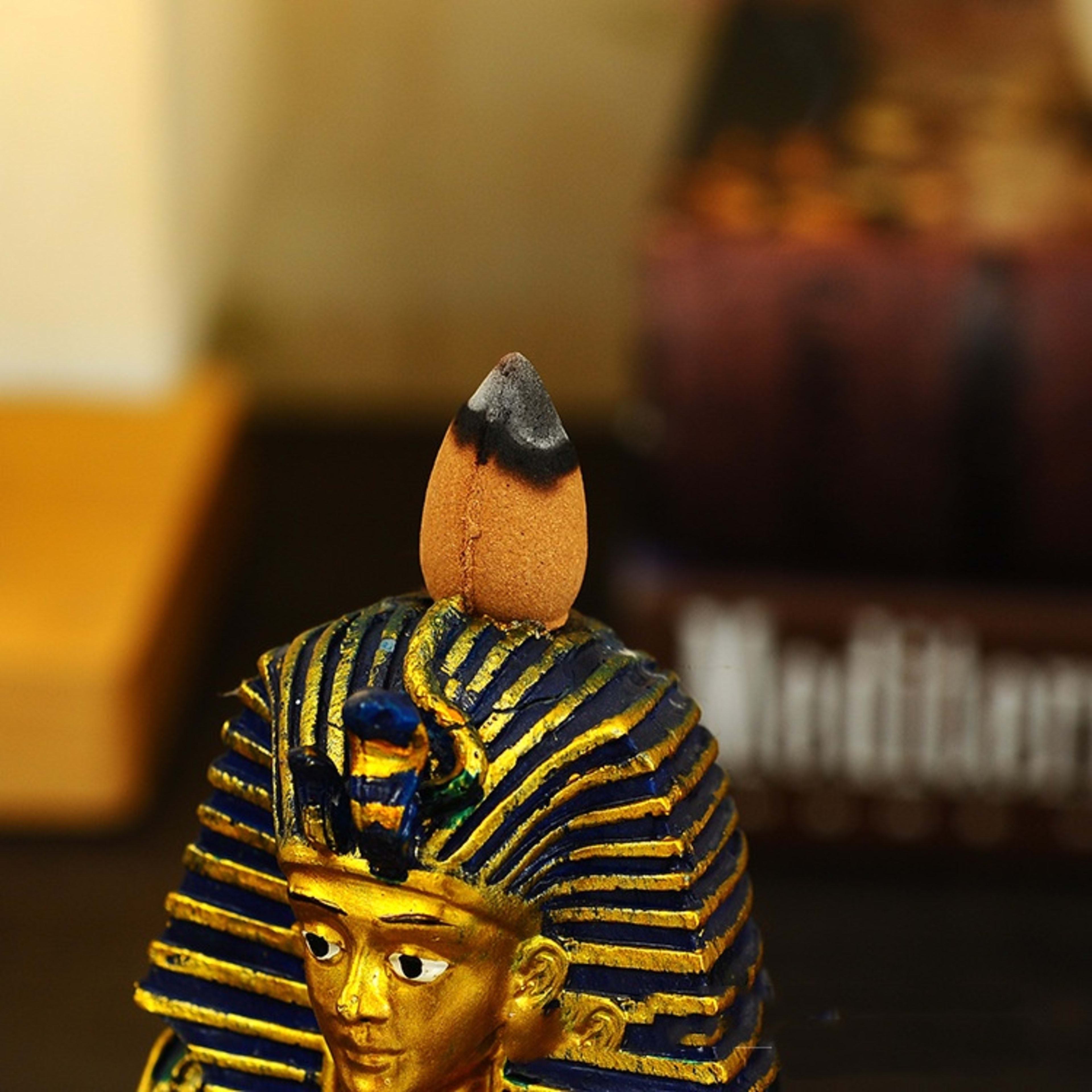 Creative Ancient Egypt Backflow Incense Burner Resin Crafts Home Buddha Ornament 2
