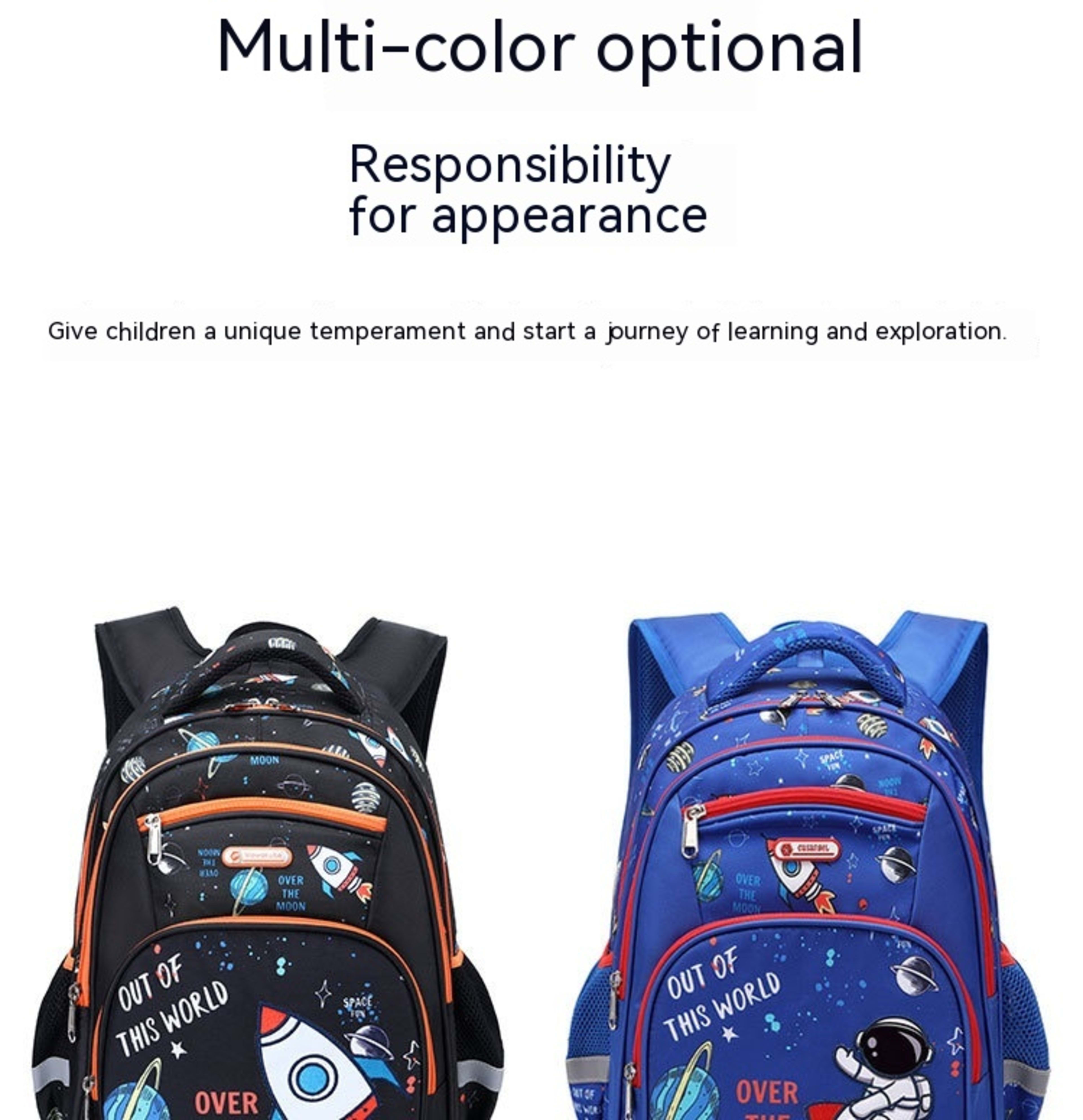 Primary School Boys Large Capacity Children's Backpack Space Schoolbag 19