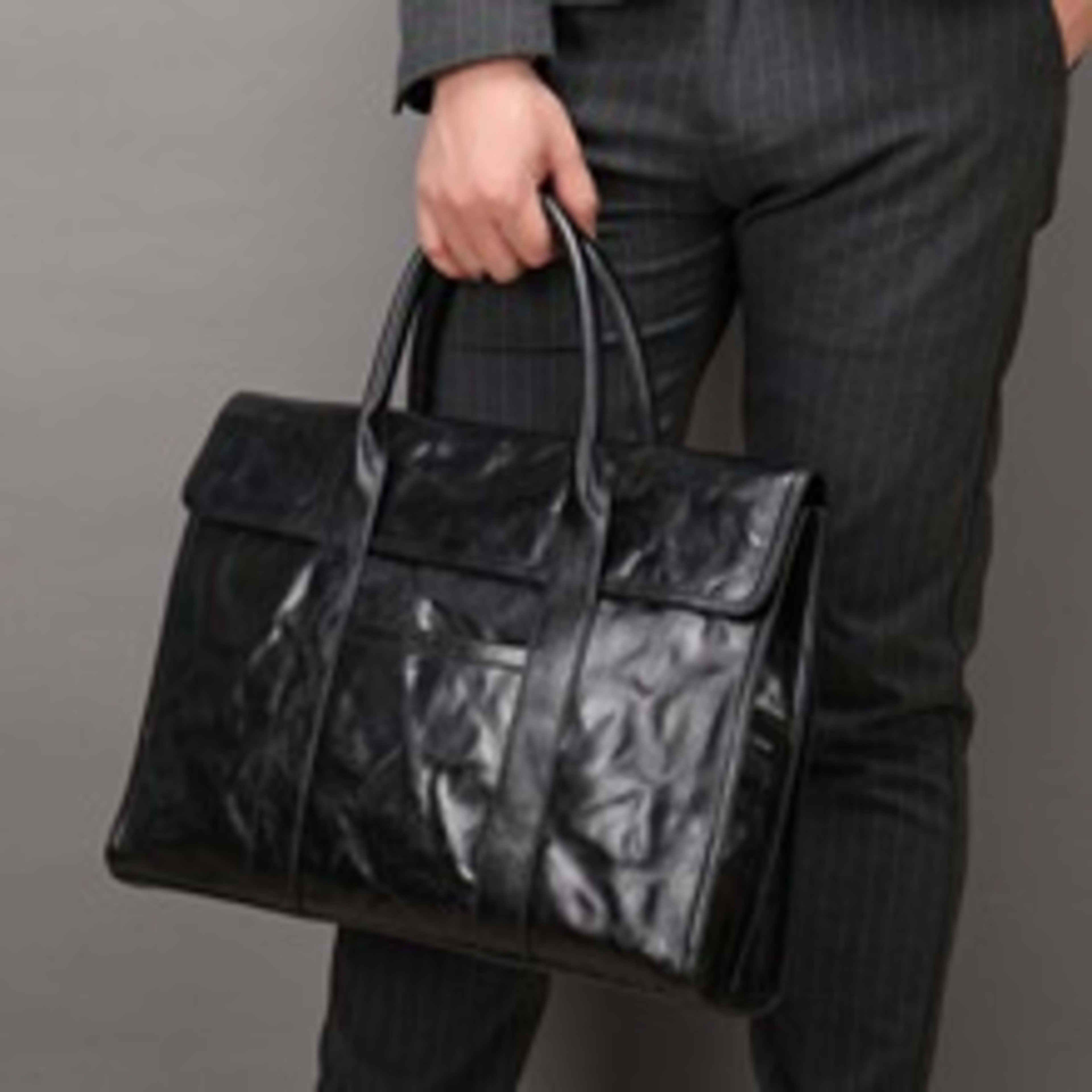 Genuine Leather Large Capacity Briefcase Men's Horizontal First Layer Cowhide Computer Storage Bag 13