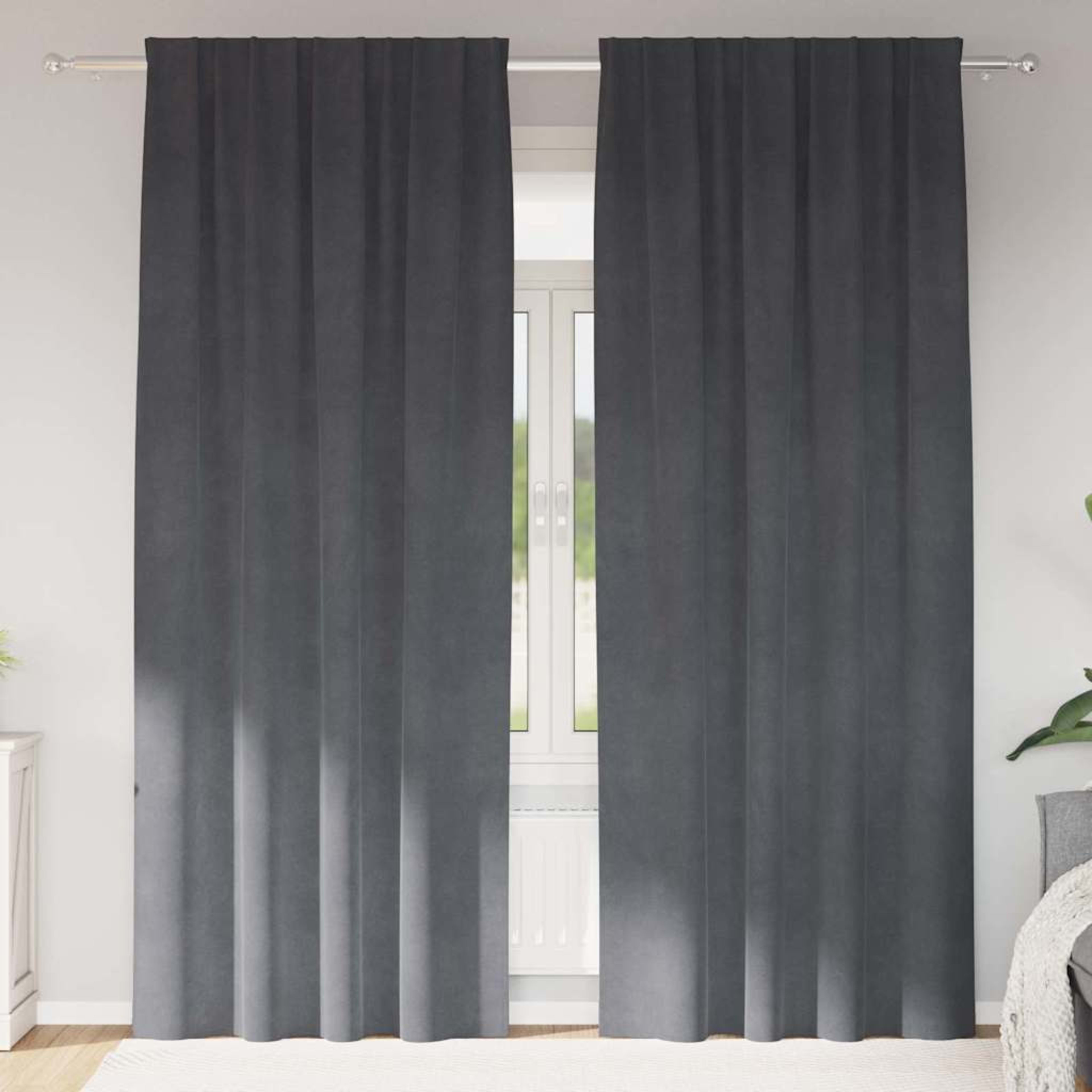 Curtains with Drapes 2 pcs Velvet 21