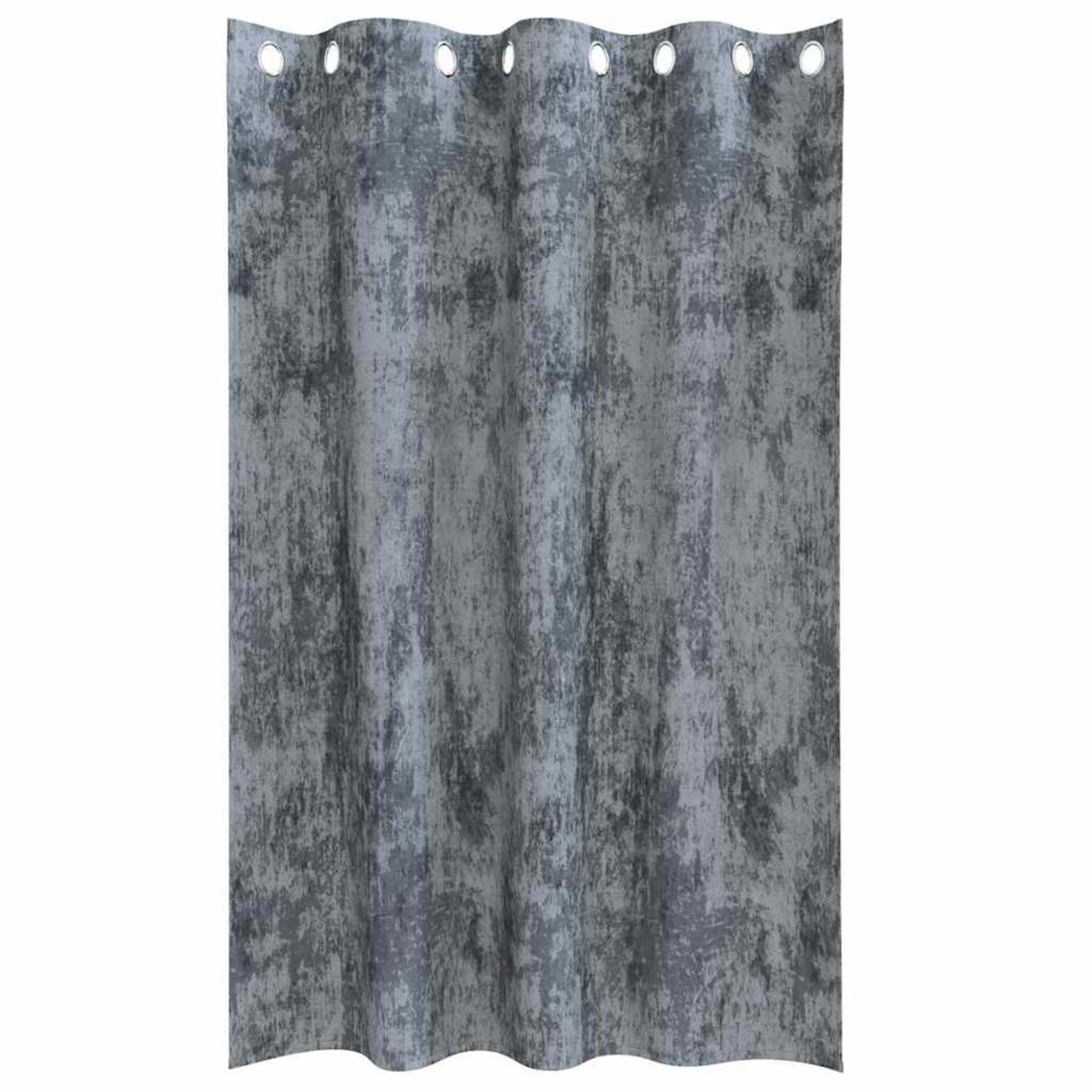 Curtain Set of 2 Silver Velvet 2
