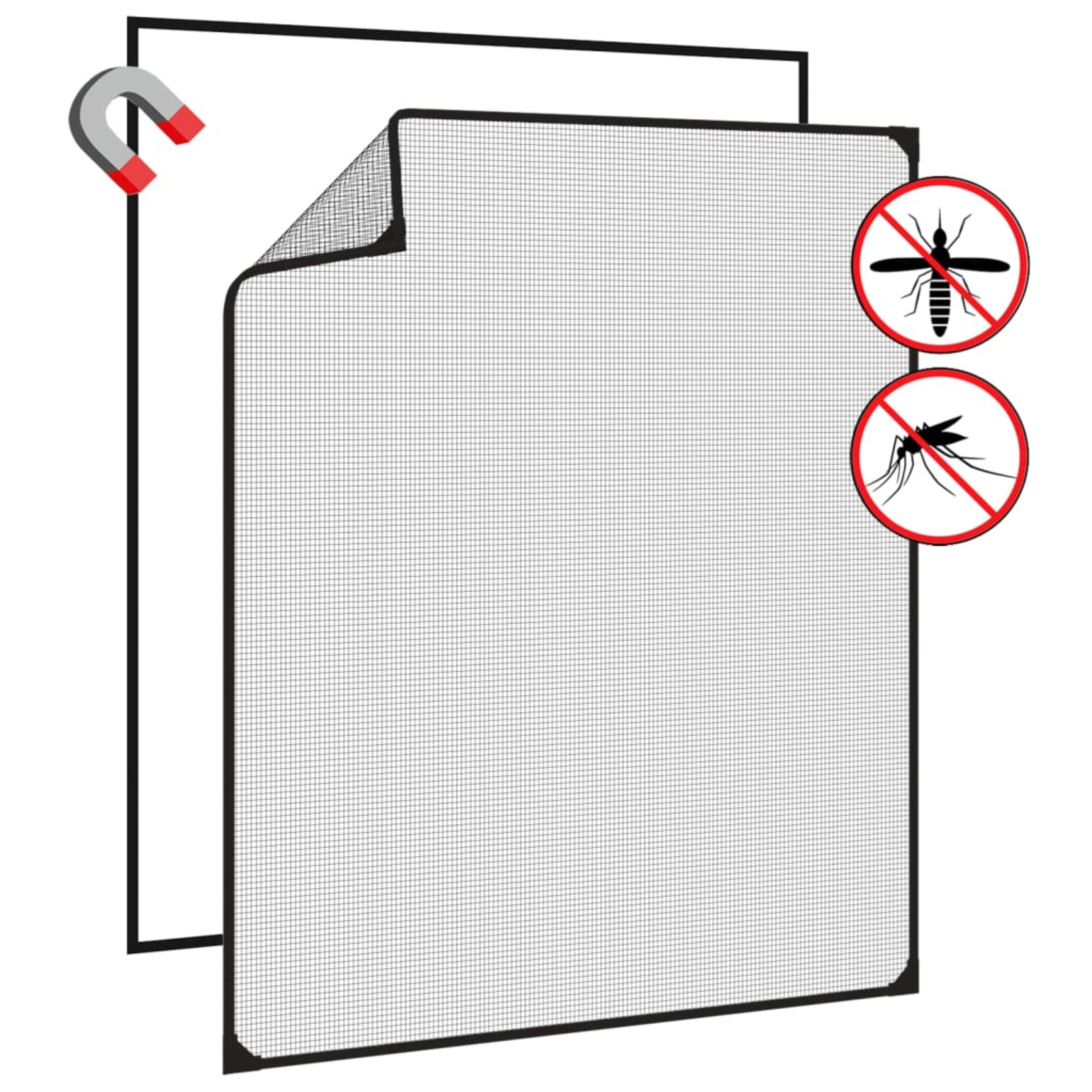 Magnetic Insect Screen for Windows Anthracite   Magnetic Insect Screen for 8