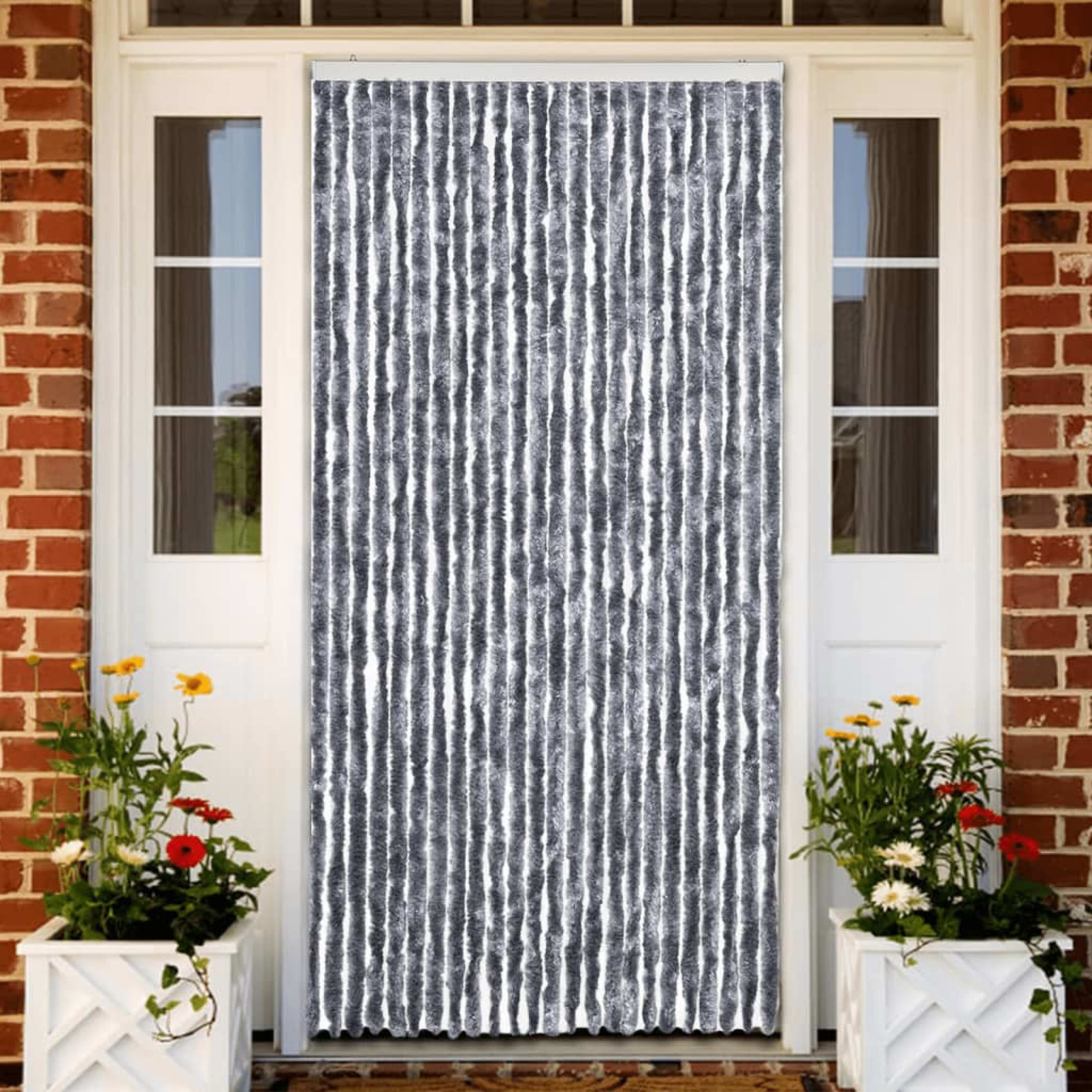 Insect Screen Curtain and Light Brown Chenille   Insect Screen Curtain and 11