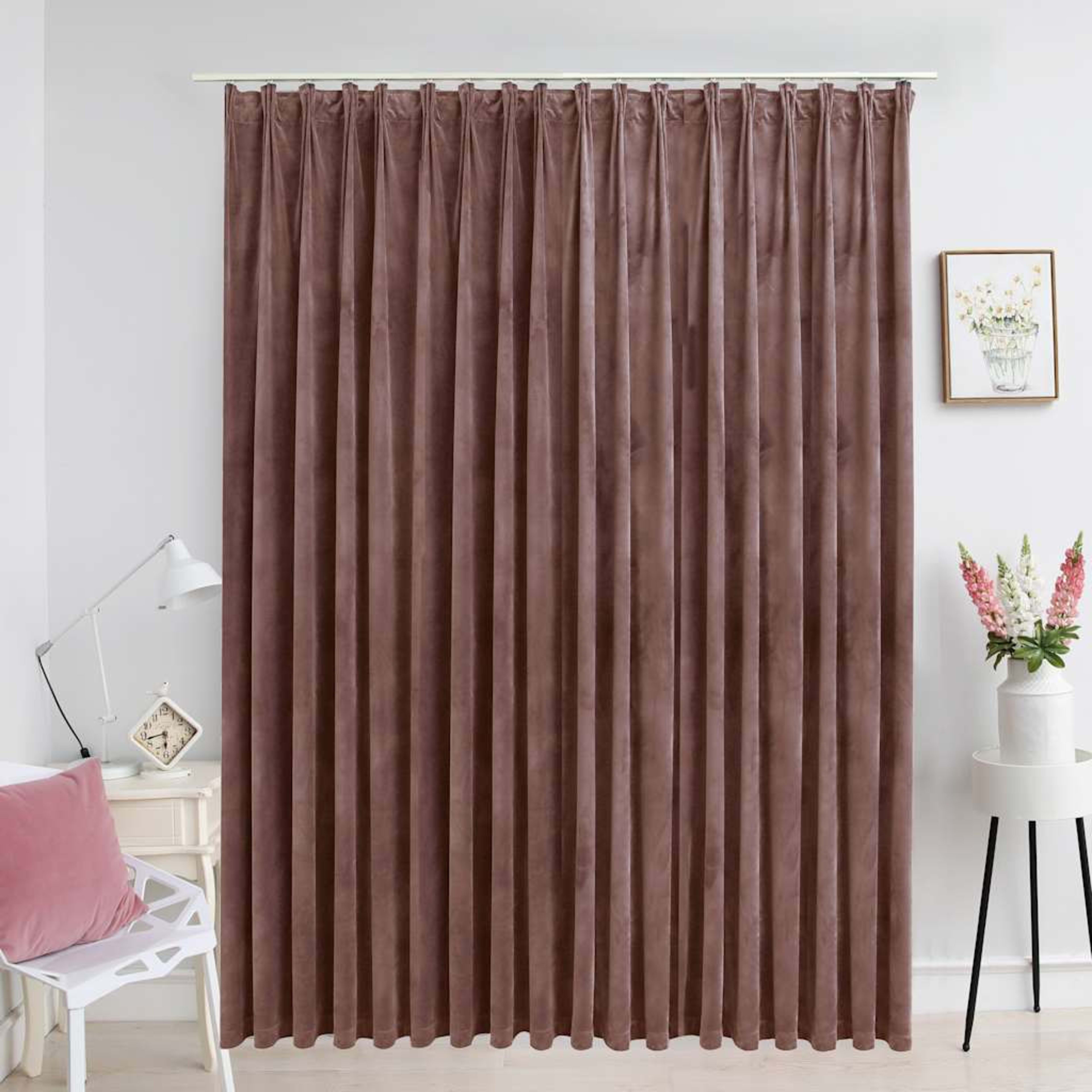 blackout curtain with hooks, velvet;   blackout curtain with 11
