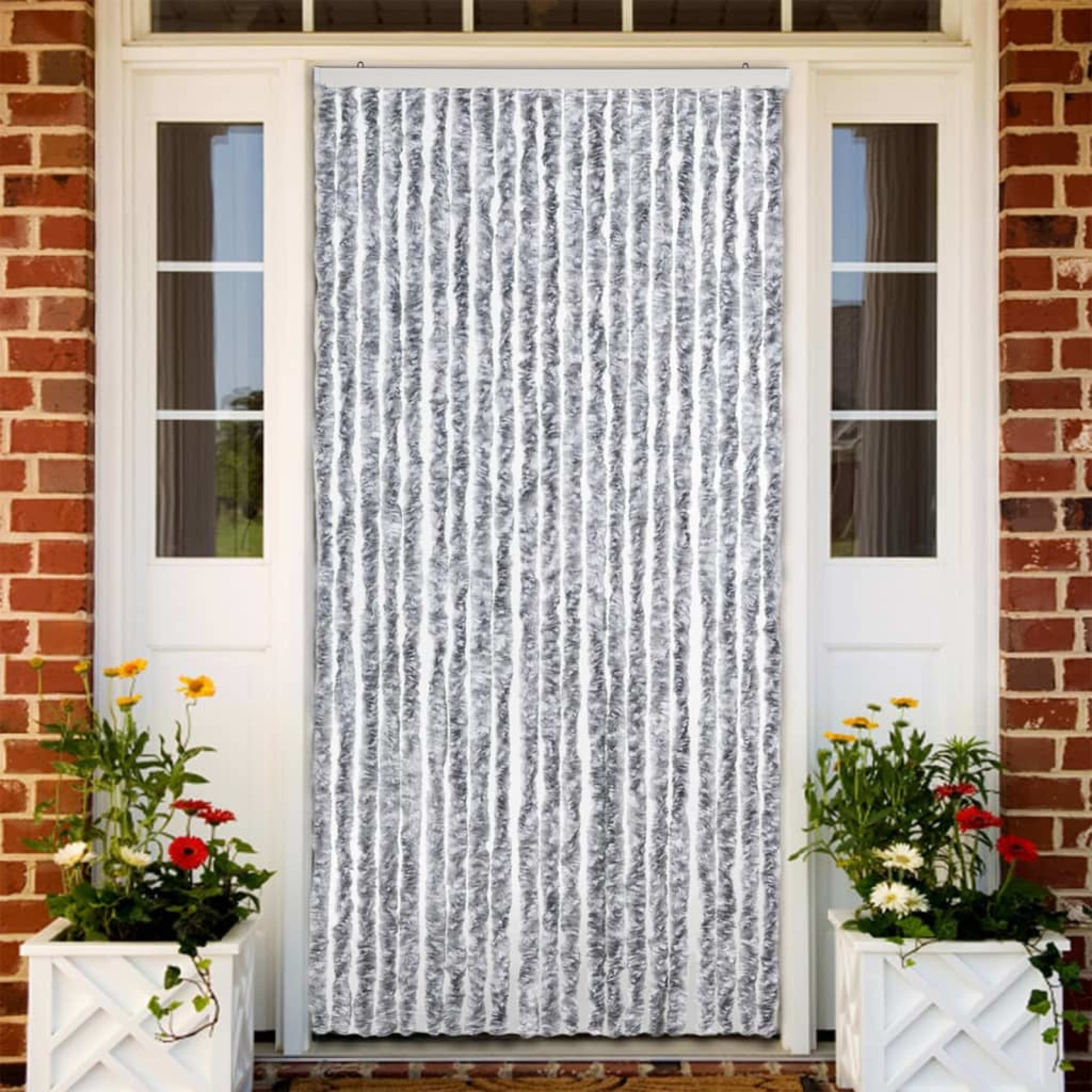 Insect Screen Curtain and Light Brown Chenille   Insect Screen Curtain and 10