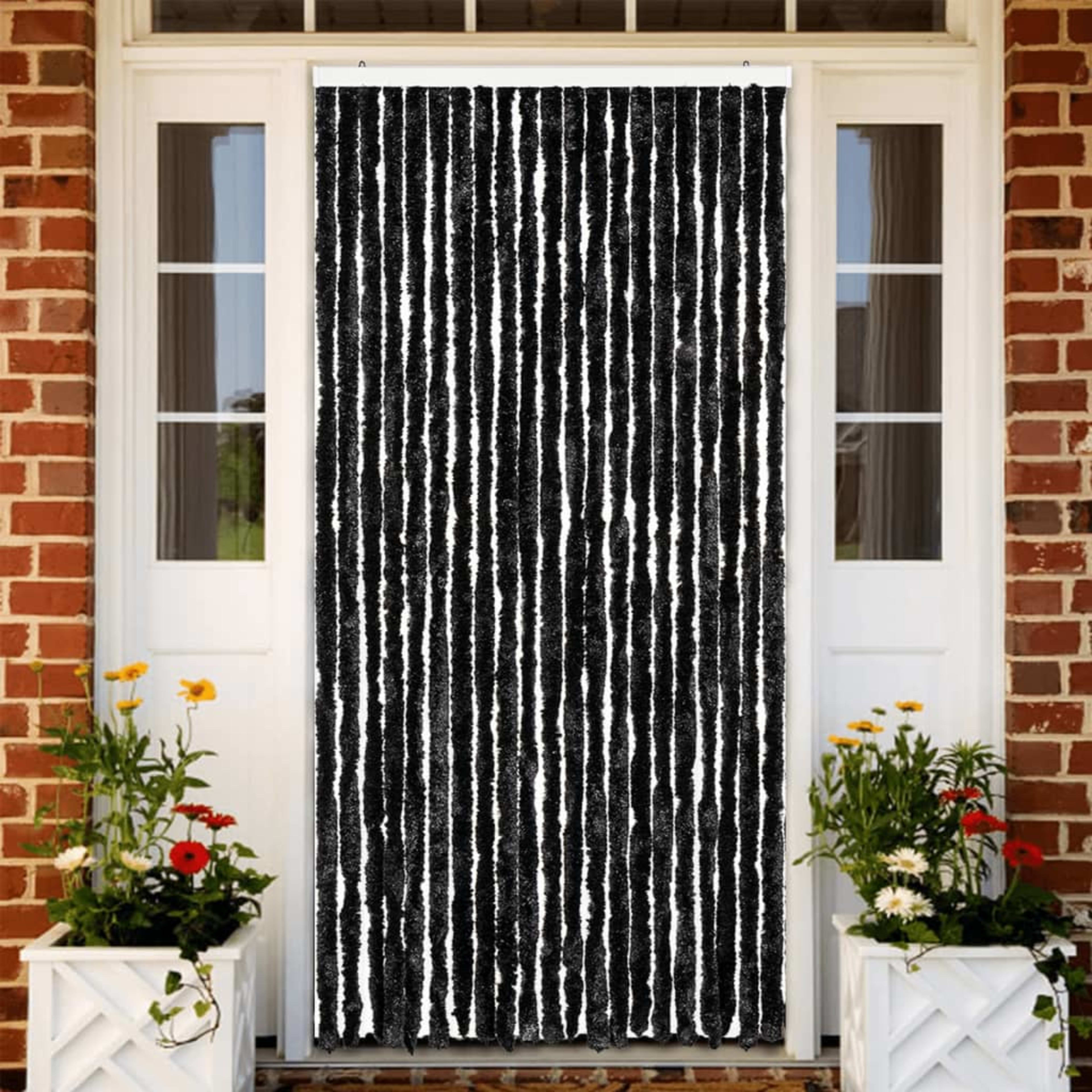 Insect Screen Curtain and Light Brown Chenille   Insect Screen Curtain and 12