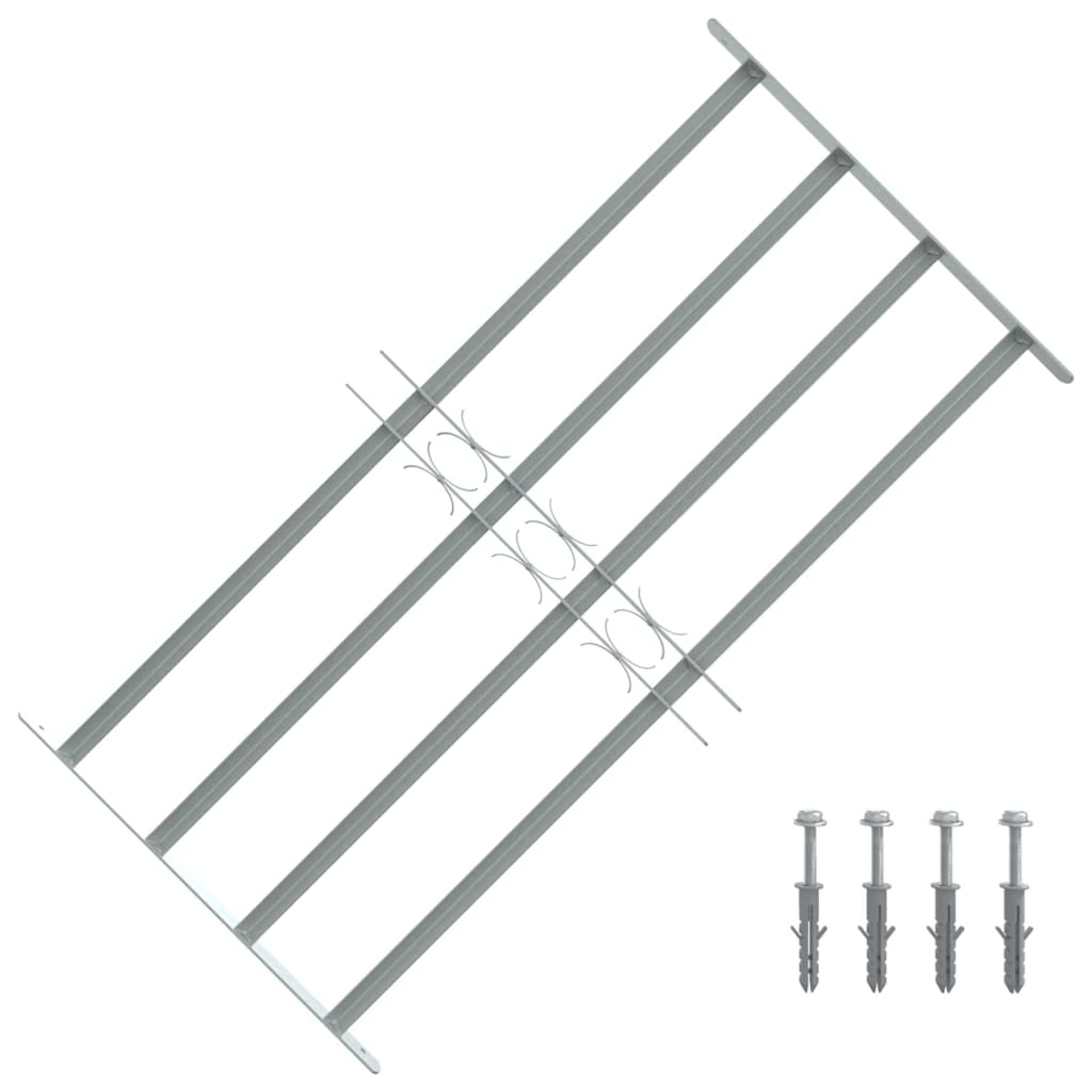 Adjustable Window Grille with 2 Crossbars 500-650 mm 12