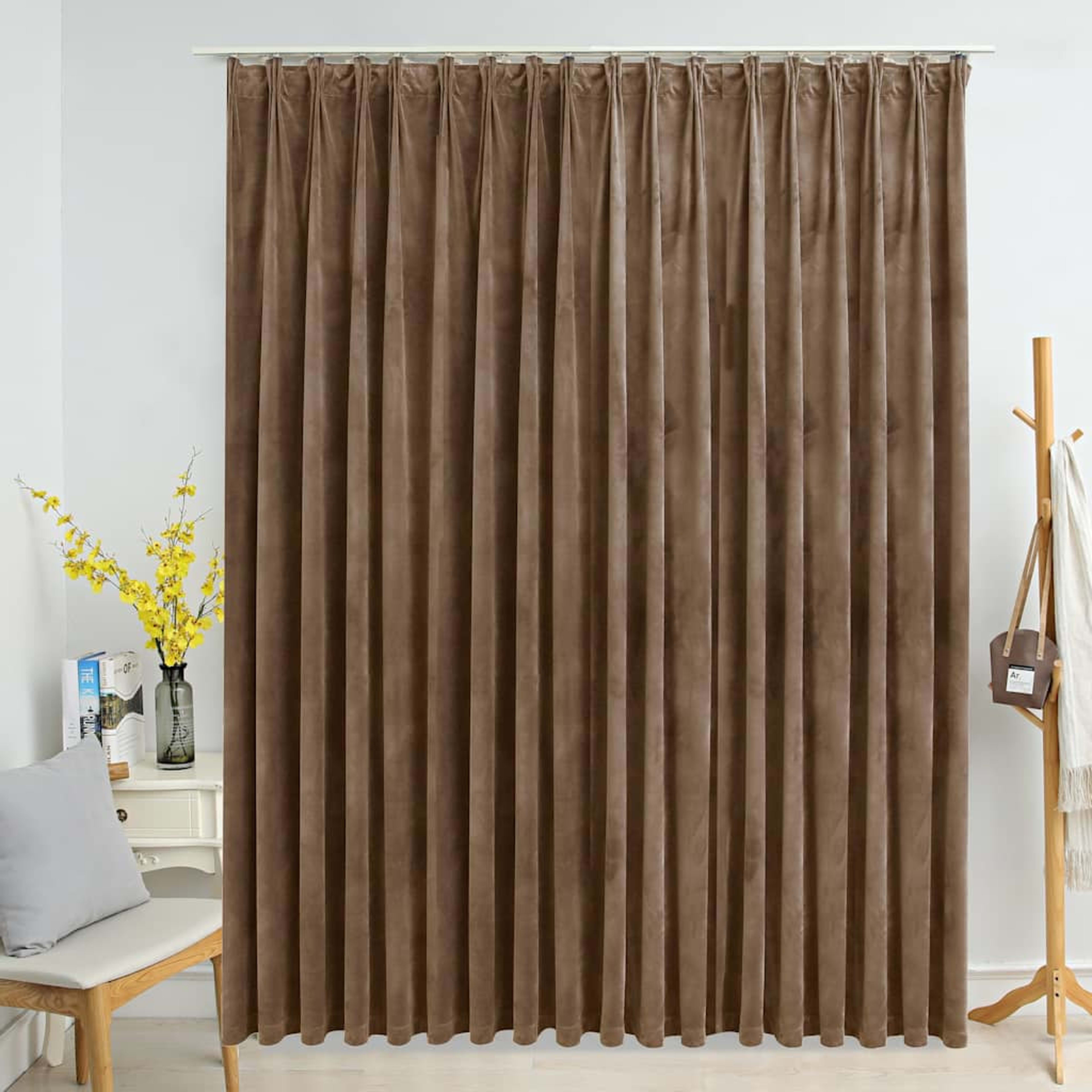 blackout curtain with hooks, velvet;   blackout curtain with 9