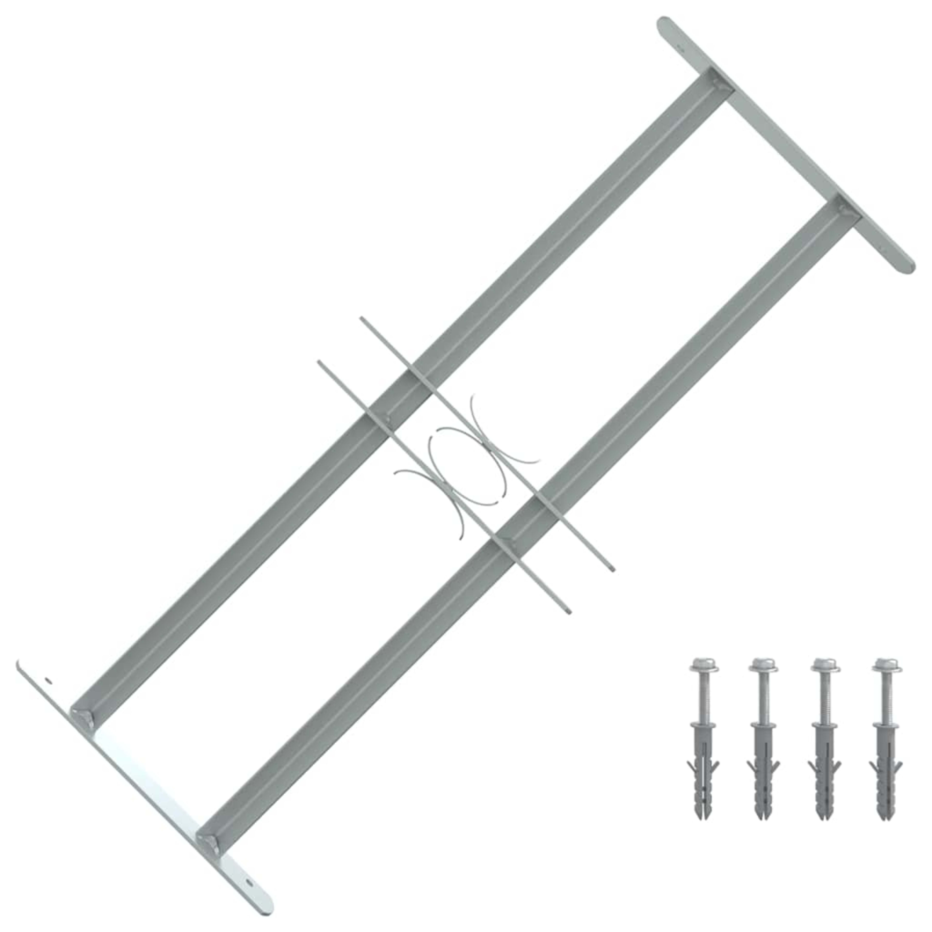 Adjustable Window Grille with 2 Crossbars 500-650 mm 3