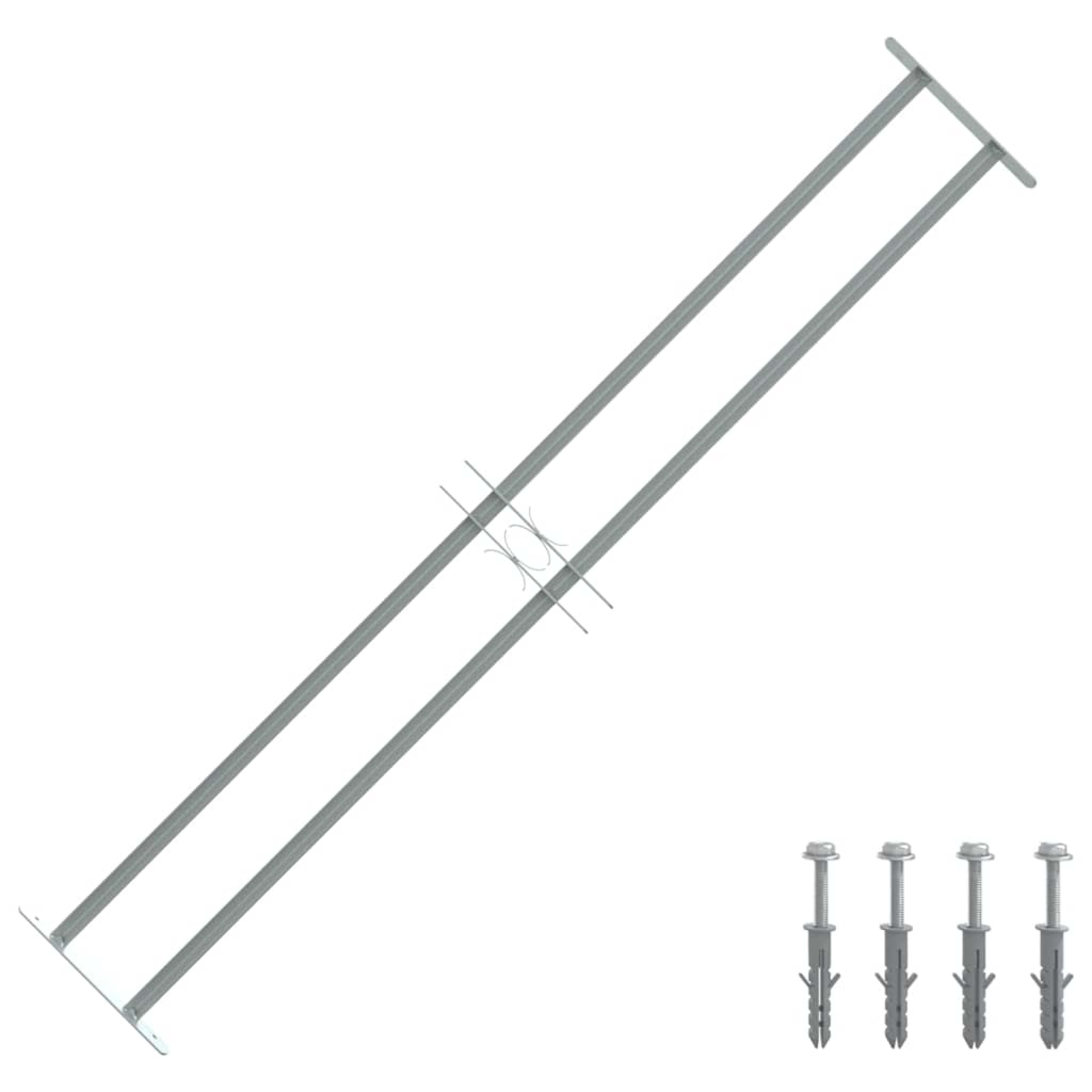 Adjustable Window Grille with 2 Crossbars 500-650 mm 7