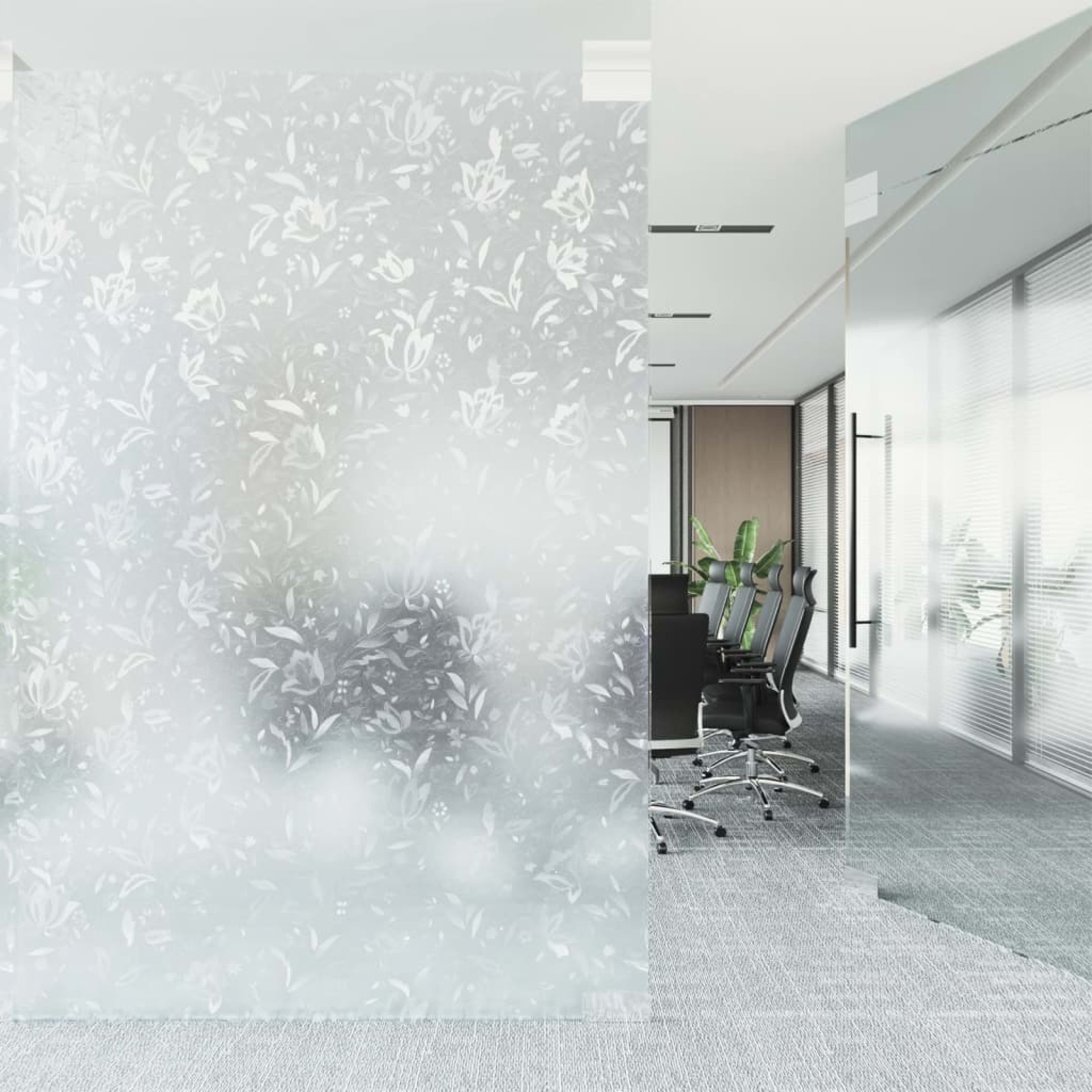 Window Film Matte Floral Pattern PVC   Window Film Matte 4