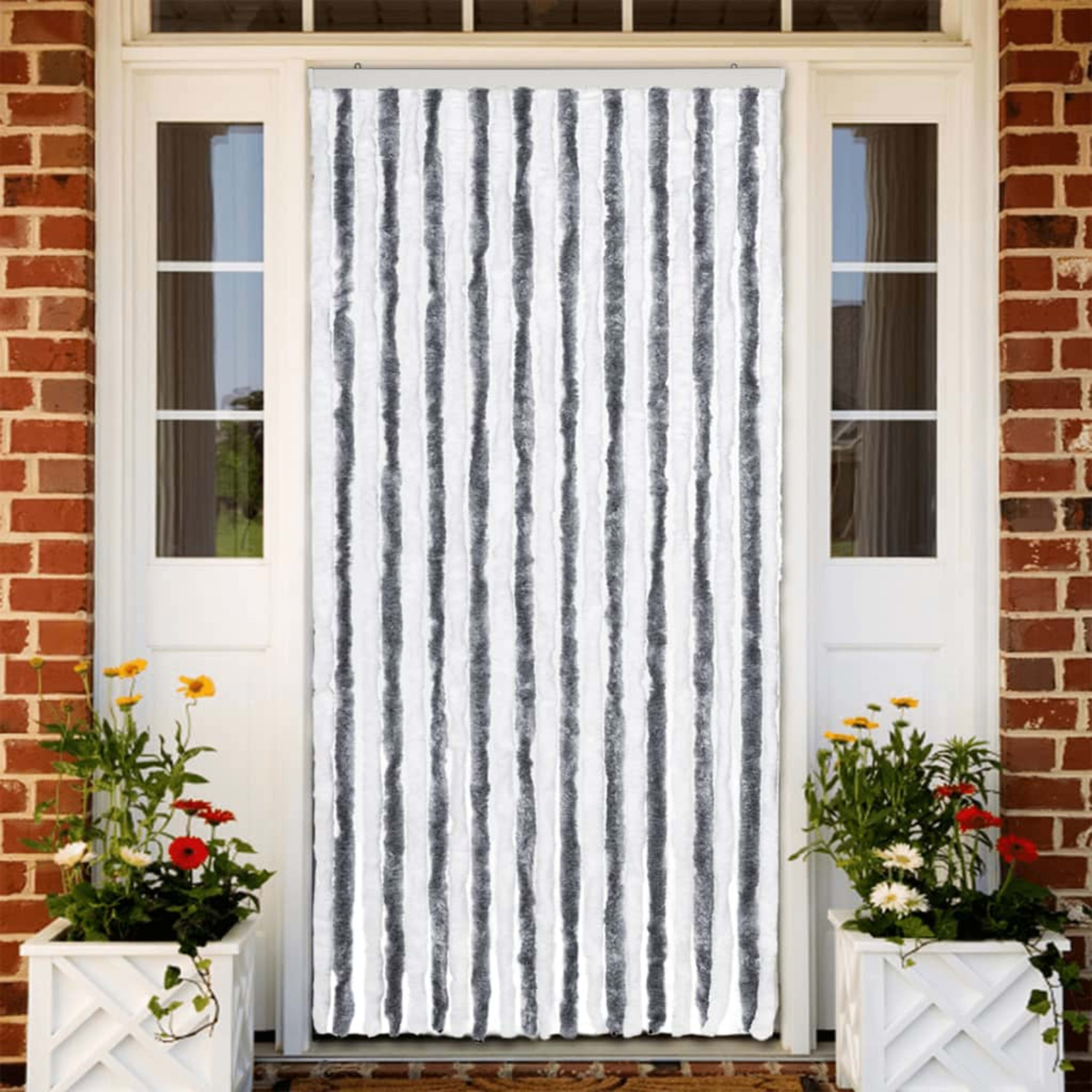 Insect Screen Curtain and Light Brown Chenille   Insect Screen Curtain and 13
