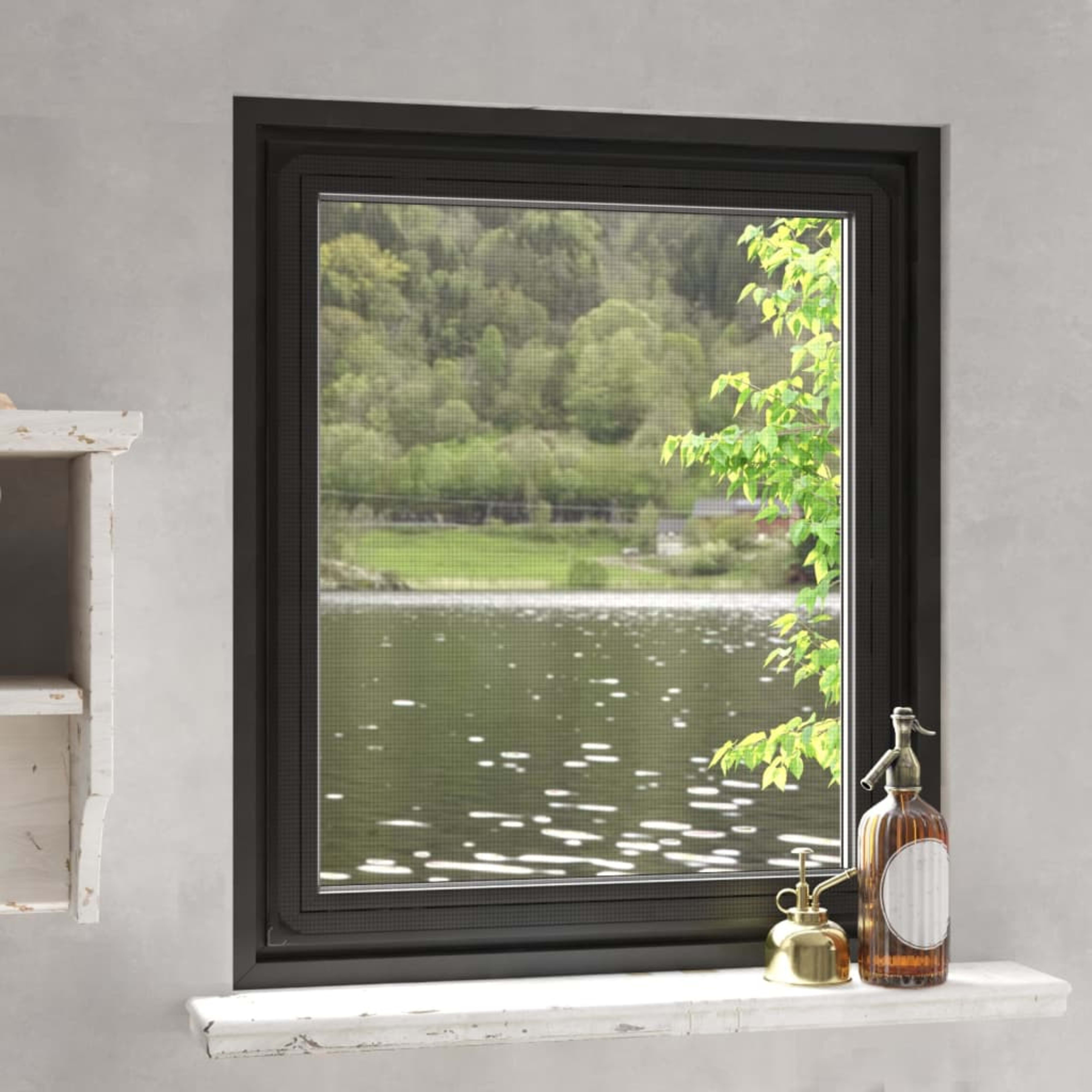 Magnetic Insect Screen for Windows Anthracite   Magnetic Insect Screen for 5