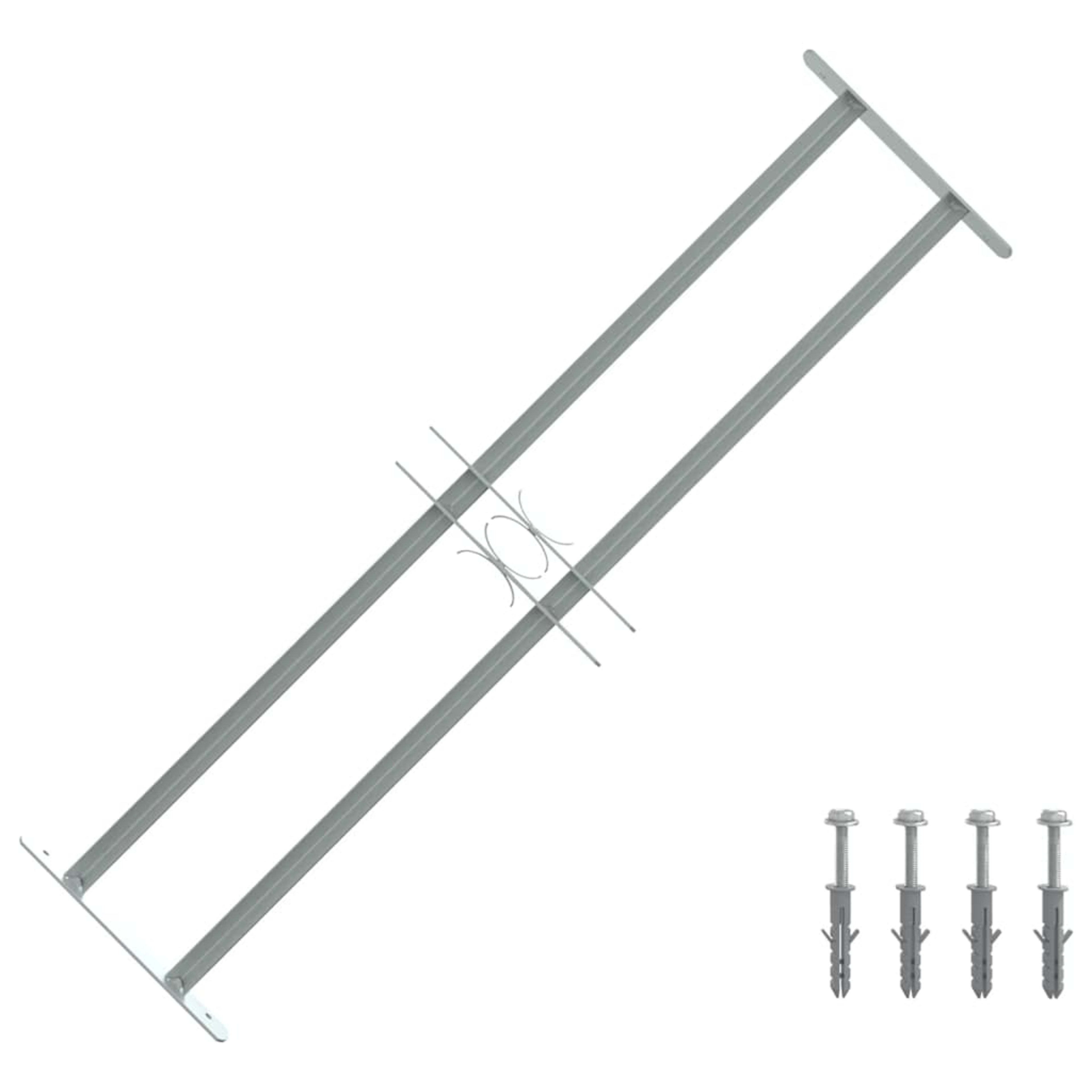 Adjustable Window Grille with 2 Crossbars 500-650 mm 6